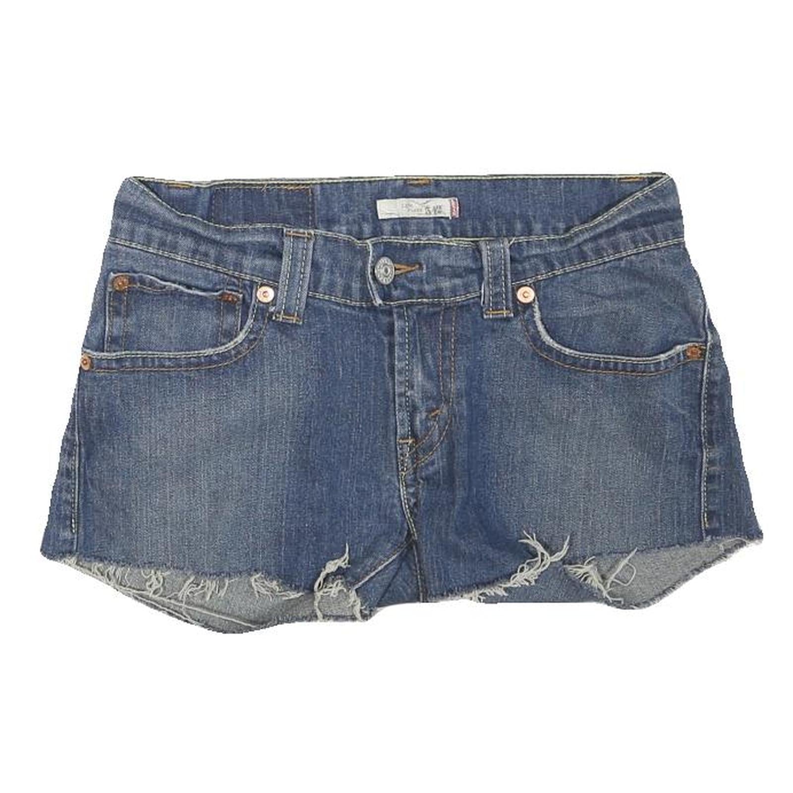 LEVI'S Womens Denim Blue Cut-Off Shorts L W32 Casual Summer Raw Hem Refurbished - N/A refurbished available on Cerqular