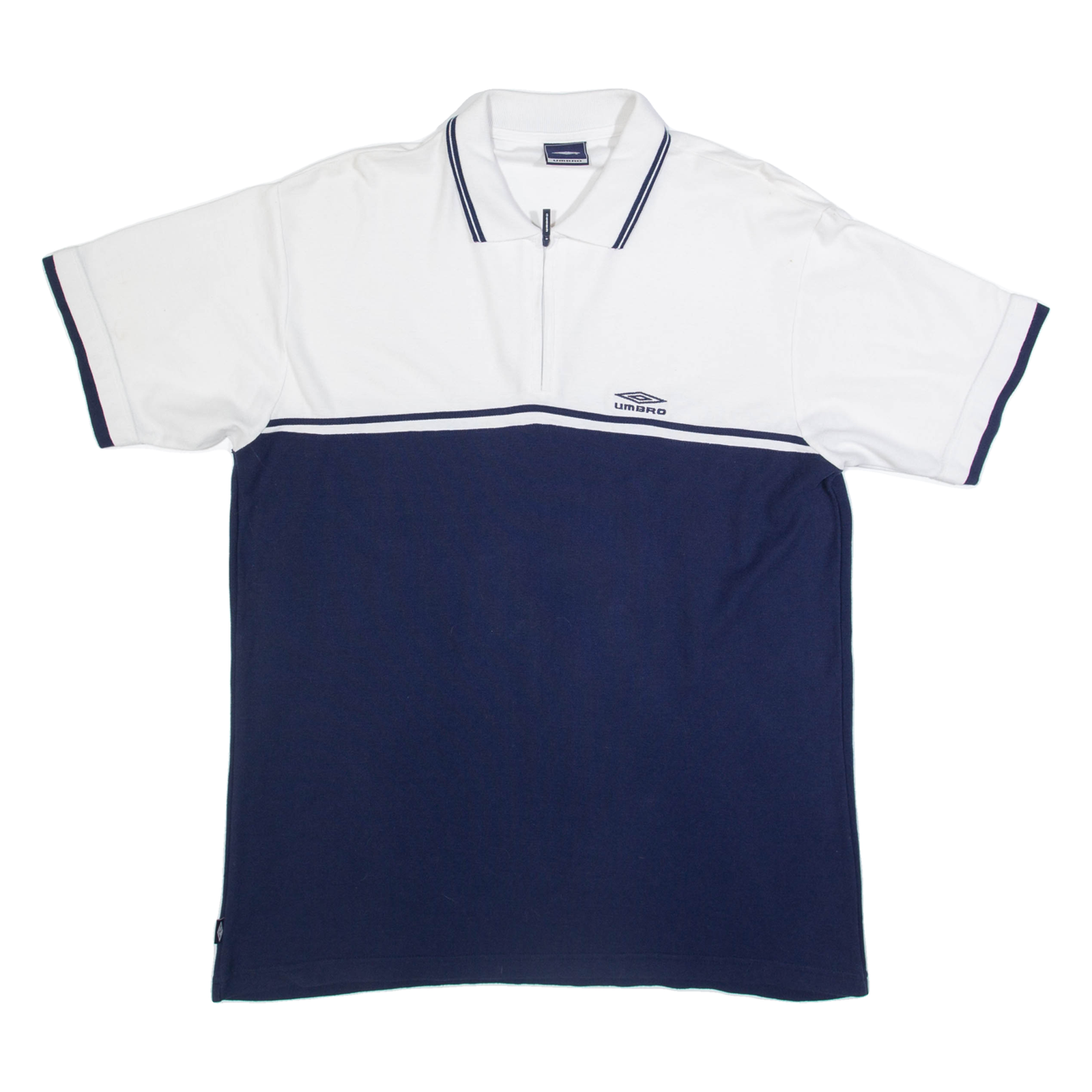 UMBRO Oversized 1/4 Zip Mens Polo Shirt Blue L Refurbished - N/A refurbished available on Cerqular