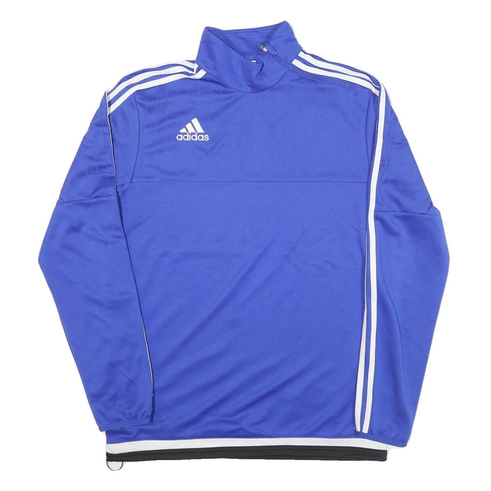 ADIDAS Mens Blue Crew Neck M Polyester Blend Sweatshirt Sports Athletic Training Refurbished - N/A refurbished available on Cerqular