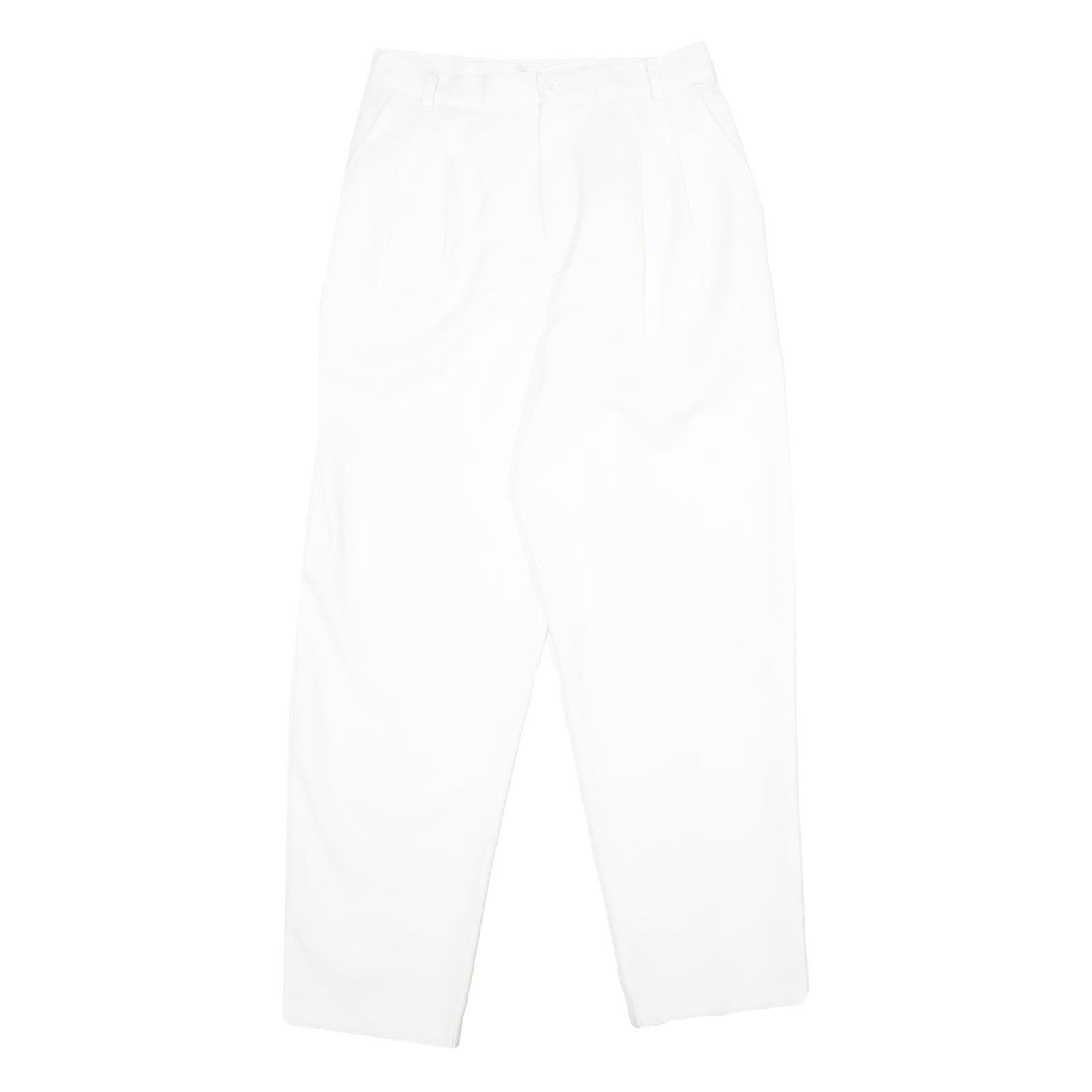 WORTHINGTON Womens Classic White Trousers W30 L30 Zip Pocketed Regular Fit Refurbished - N/A refurbished available on Cerqular