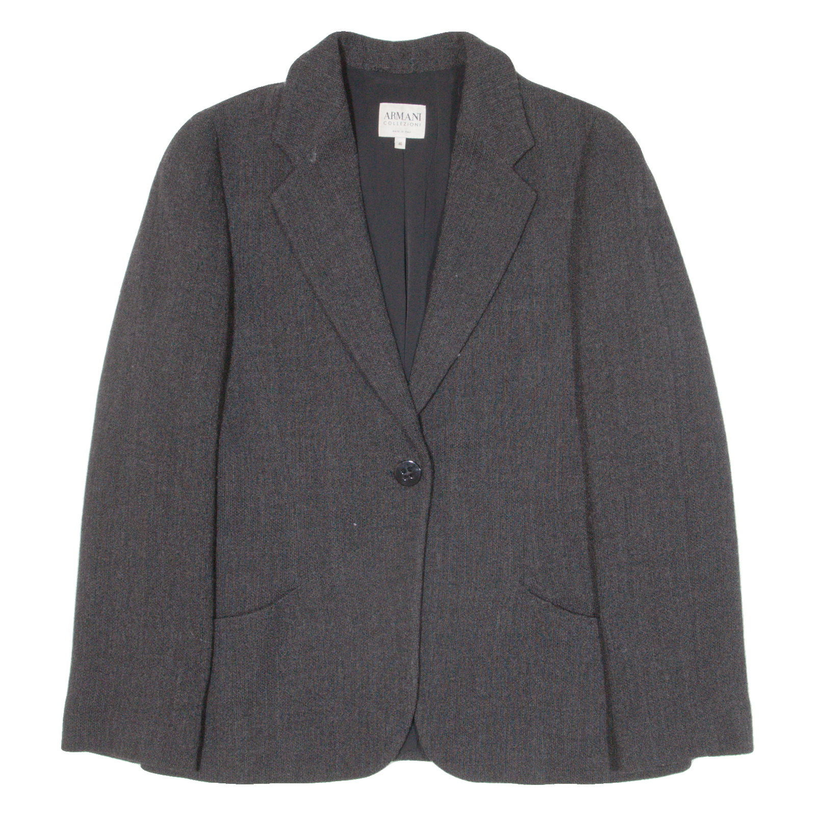 ARMANI COLLEZIONI Womens Blazer Jacket Black Knit M Refurbished - N/A refurbished available on Cerqular