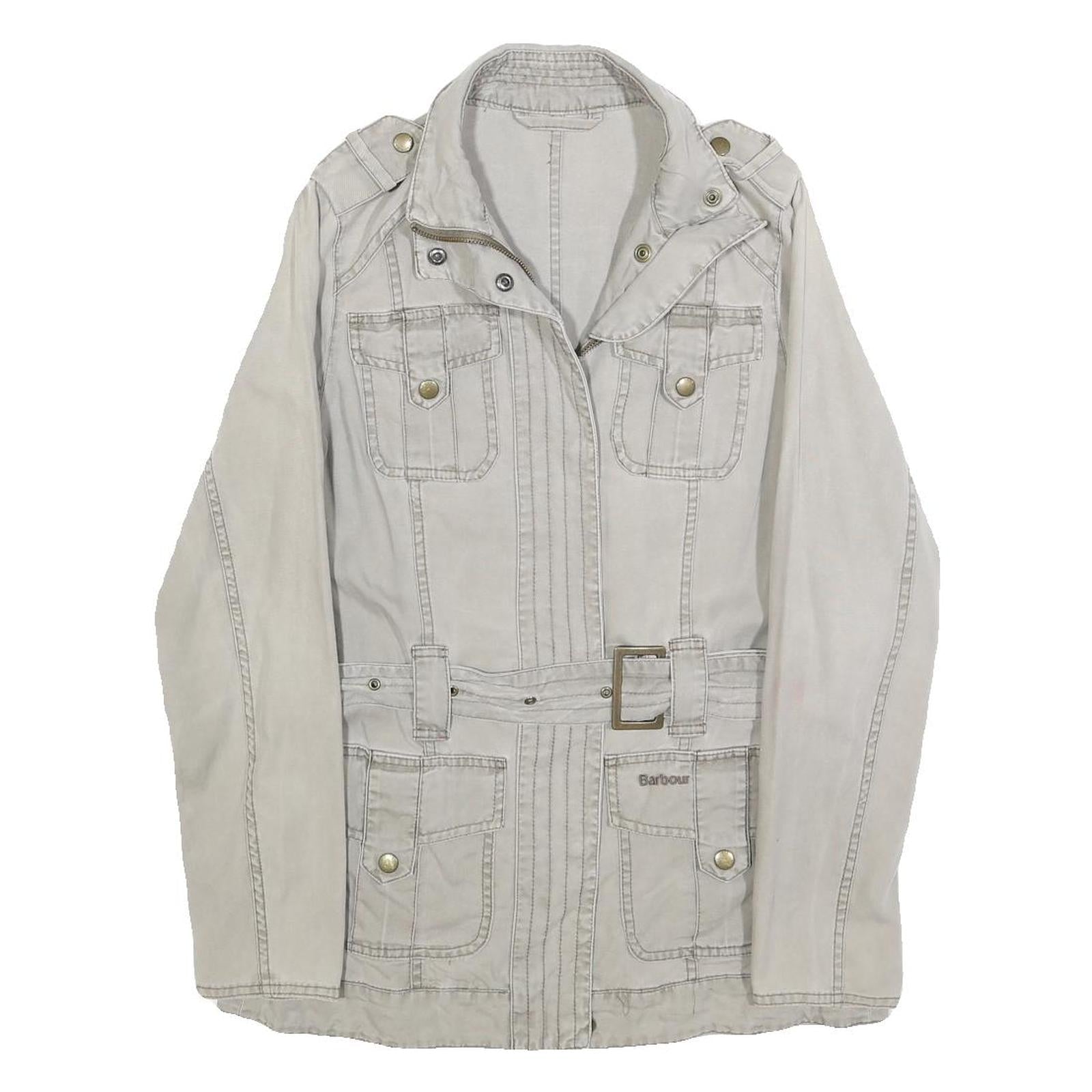 Buy BARBOUR Womens Beige Cotton Blend Casual Jacket UK 8 Zip Up Belted Lightweight Refurbished - $63.69 BARBOUR Womens Beige Cotton Blend Casual Jacket UK 8 Zip Up Belted Lightweight Refurbished - N/A refurbished available on Cerqular