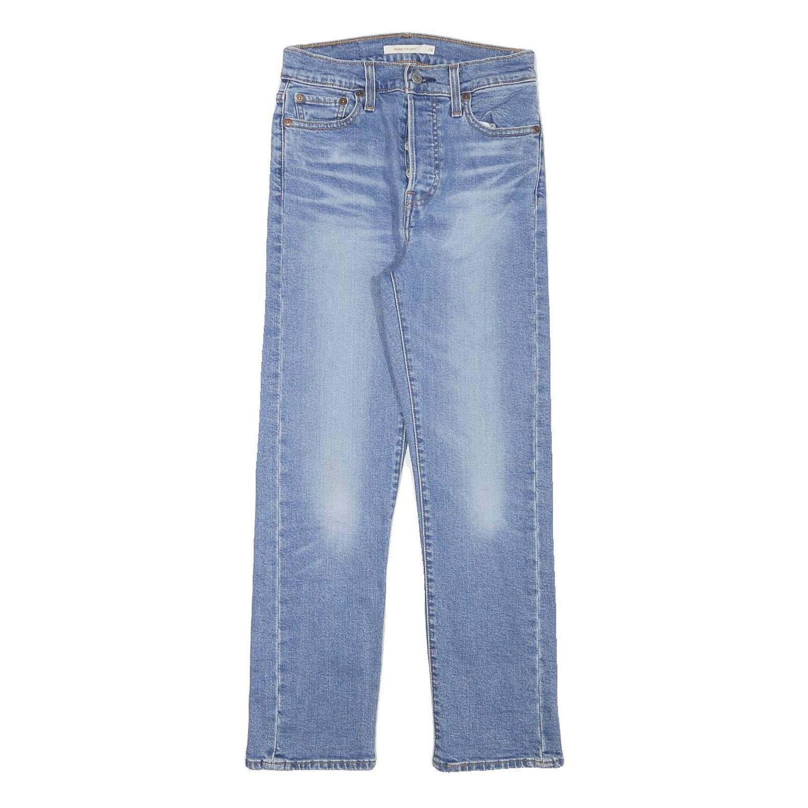 LEVI'S Womens Regular Blue Denim Medium Fit Jeans W24 L25 Classic Cotton Blend Refurbished - N/A refurbished available on Cerqular