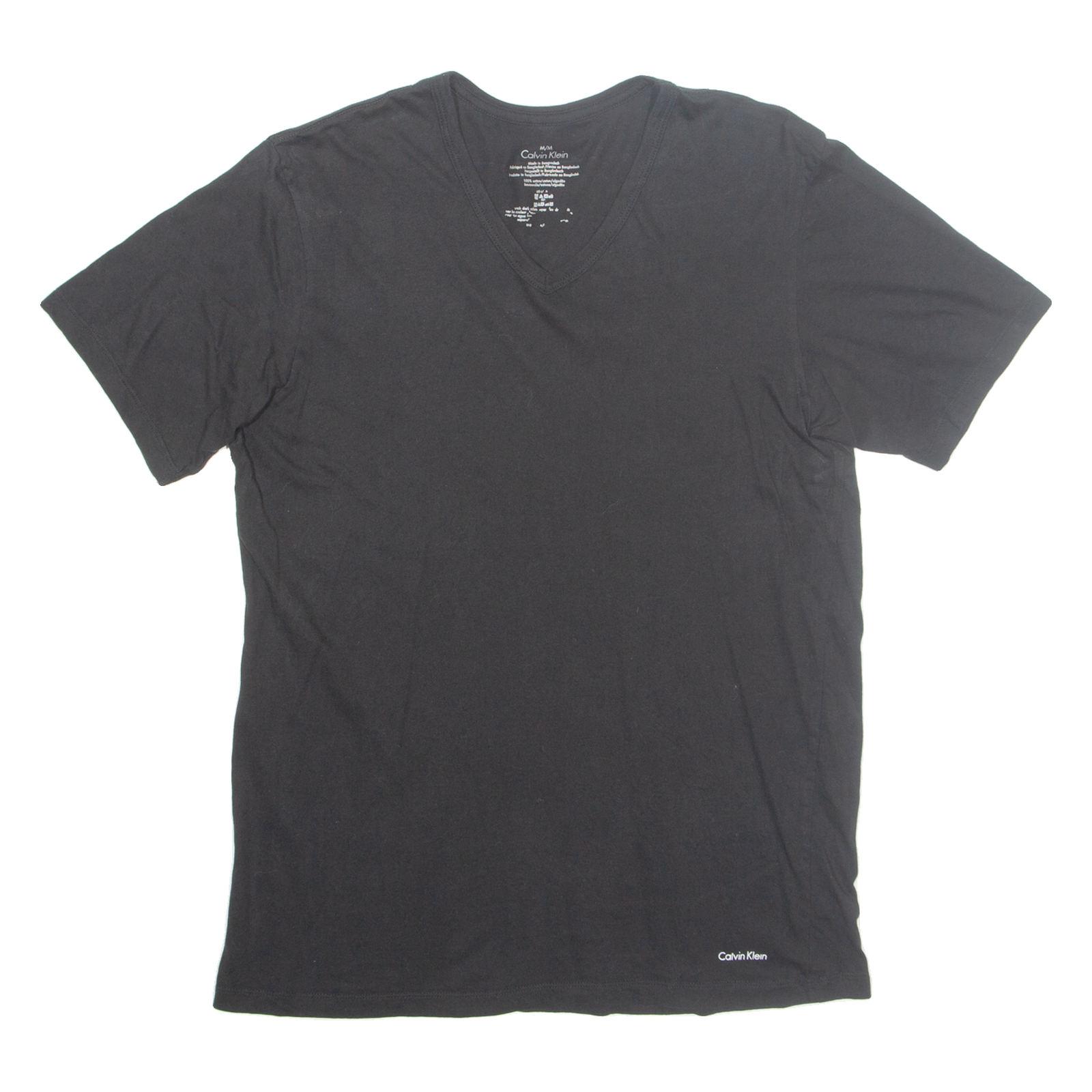 CALVIN KLEIN Womens T-Shirt Black V-Neck M Refurbished - N/A refurbished available on Cerqular