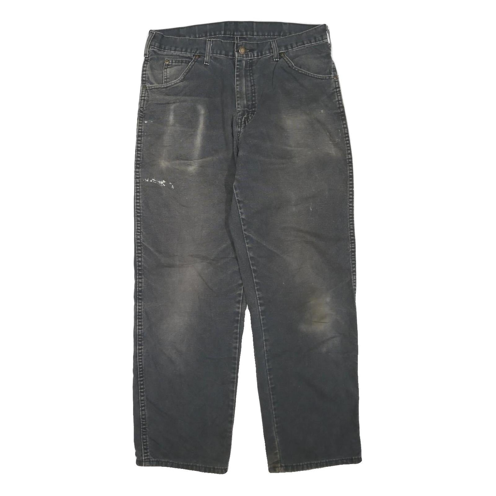 DICKIES Mens Grey Denim Regular Fit Straight Leg Cotton Blend Rinse W33 L30 Refurbished - N/A refurbished available on Cerqular