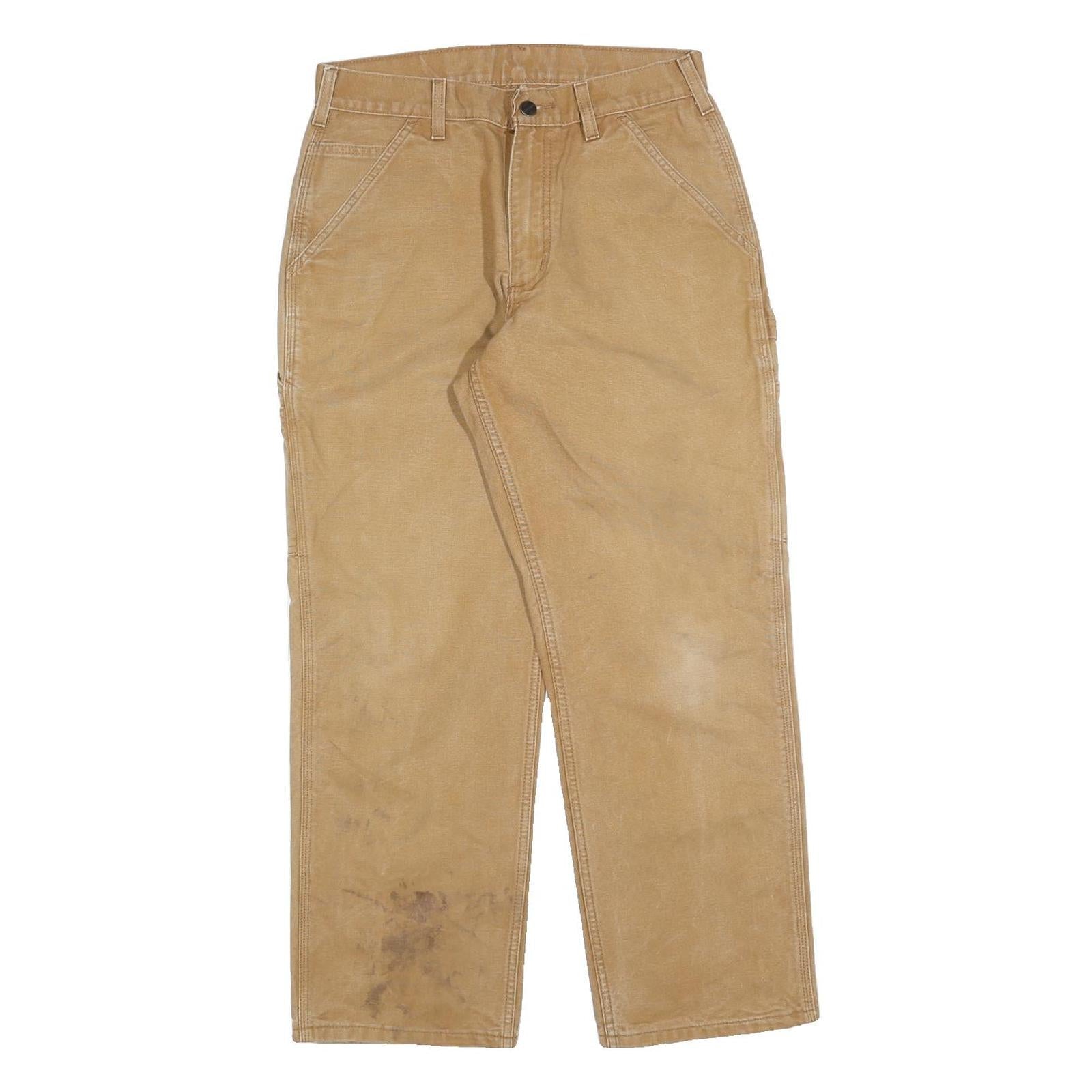 CARHARTT Mens Jeans Beige Relaxed Straight Denim Fair W31 L30 Workwear Zip Refurbished - N/A refurbished available on Cerqular