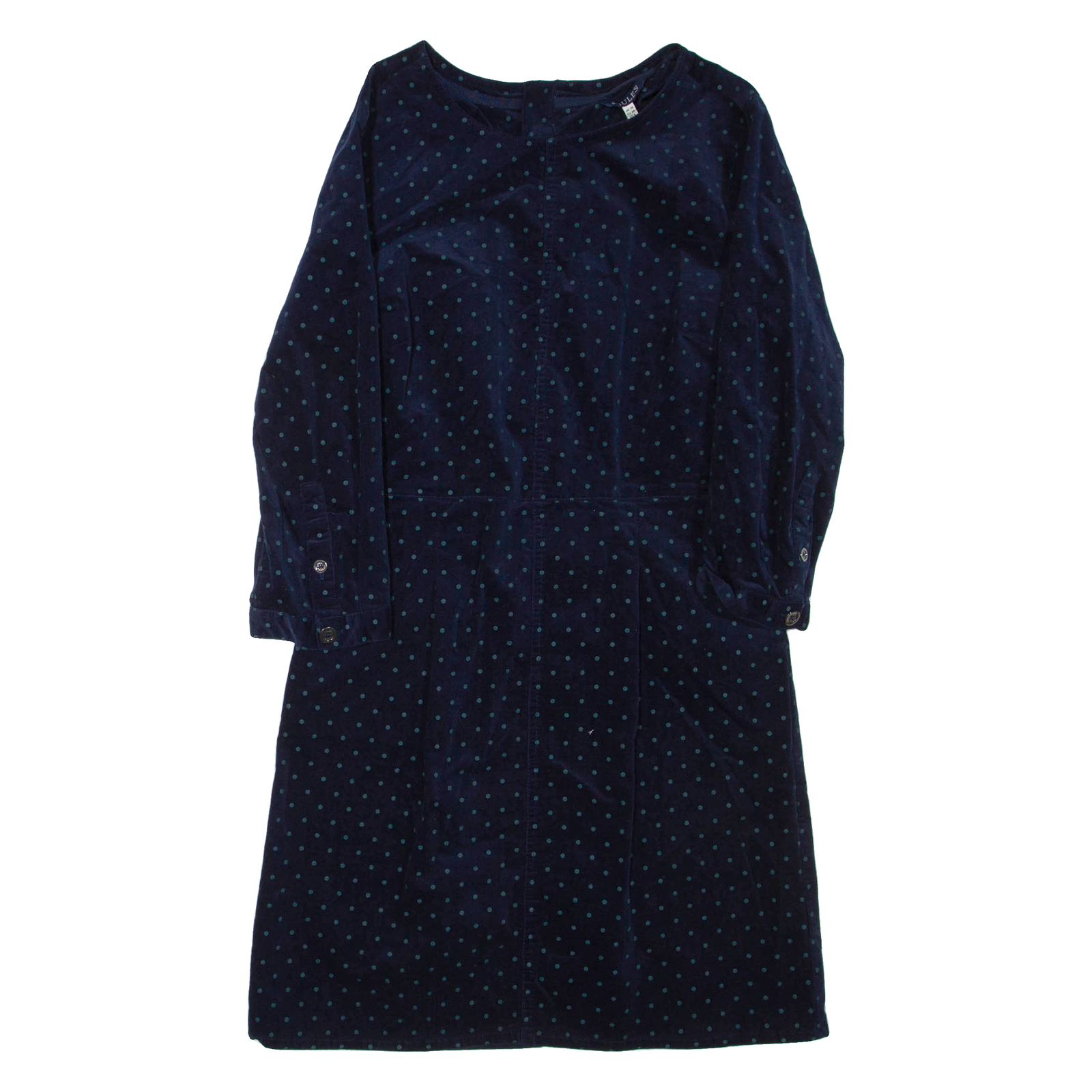 JOULES Womens Day Dress Blue Spotted Long Sleeve Short UK 10 Refurbished - N/A refurbished available on Cerqular