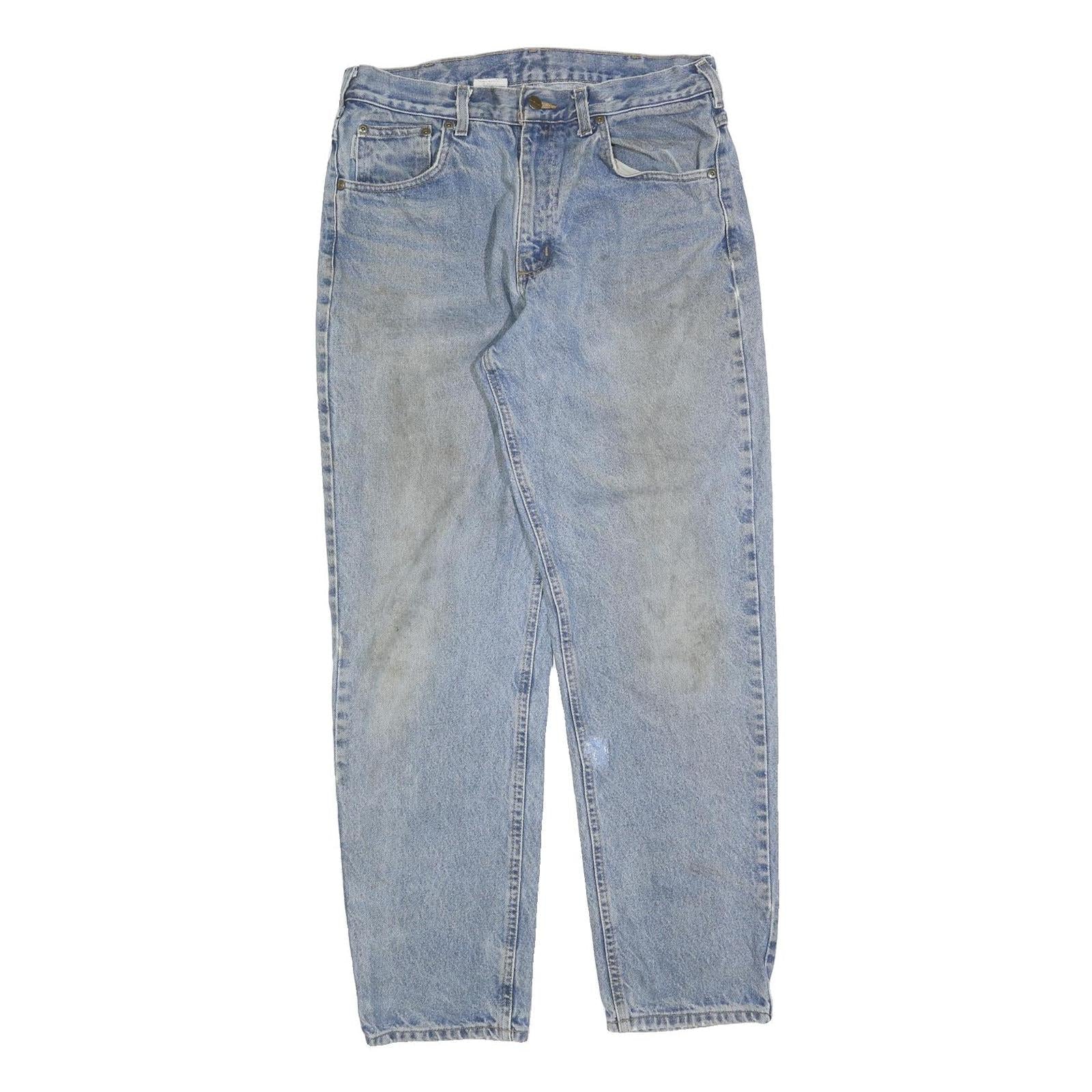 CARHARTT Mens Relaxed Blue Denim Jeans W33 L32 Cotton Blend Zip Casual Workwear Refurbished - N/A refurbished available on Cerqular