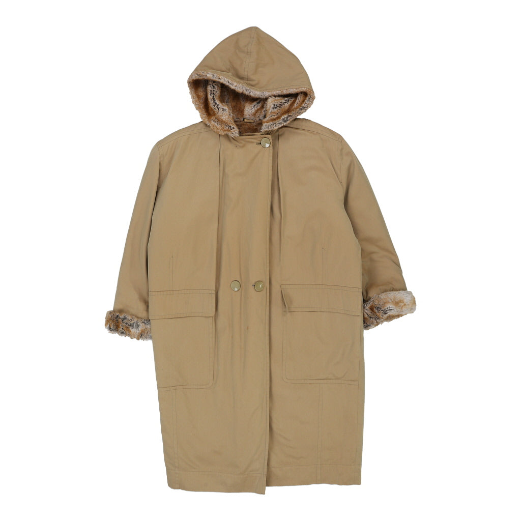 Studio 0001 Gianfranco Ferre Overcoat - Medium Beige Cotton Blend | Size: medium Refurbished - N/A (Preloved Designer is not a specific brand, it refurbished available on Cerqular