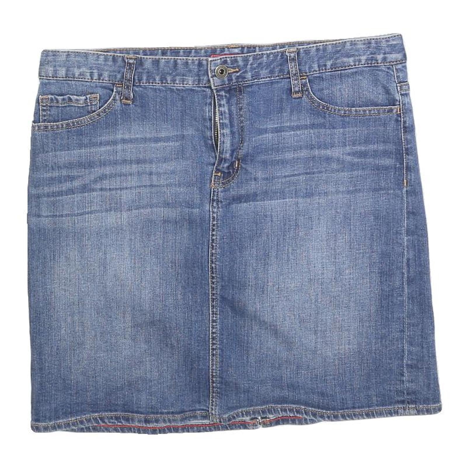 Buy TOMMY HILFIGER Womens Blue Denim Straight Knee Length Woven Cotton Blend Skirt L Refurbished - $38.99 TOMMY HILFIGER Womens Blue Denim Straight Knee Length Woven Cotton Blend Skirt L Refurbished - N/A refurbished available on Cerqular