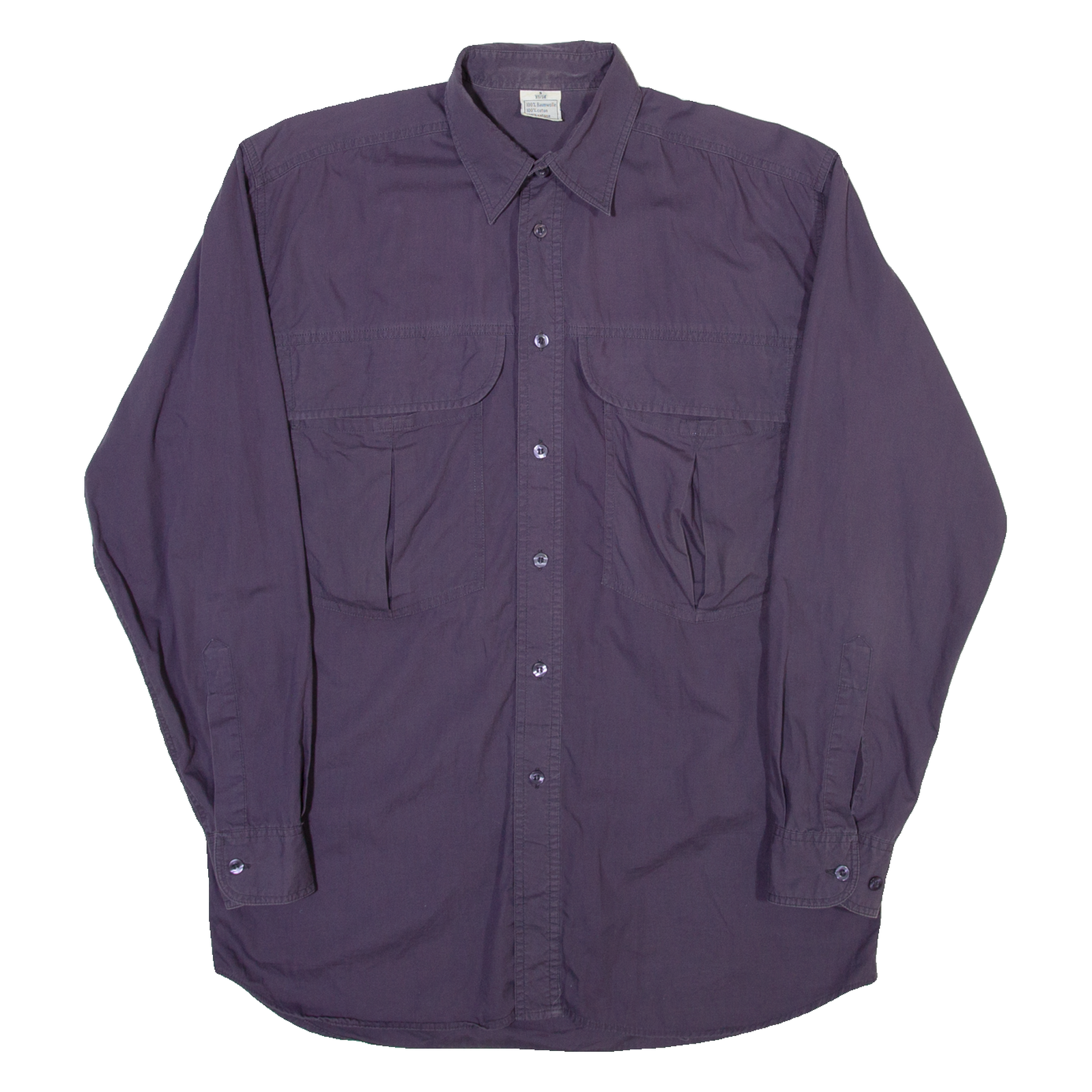 Mens Plain Shirt Purple Long Sleeve S Refurbished - N/A refurbished available on Cerqular