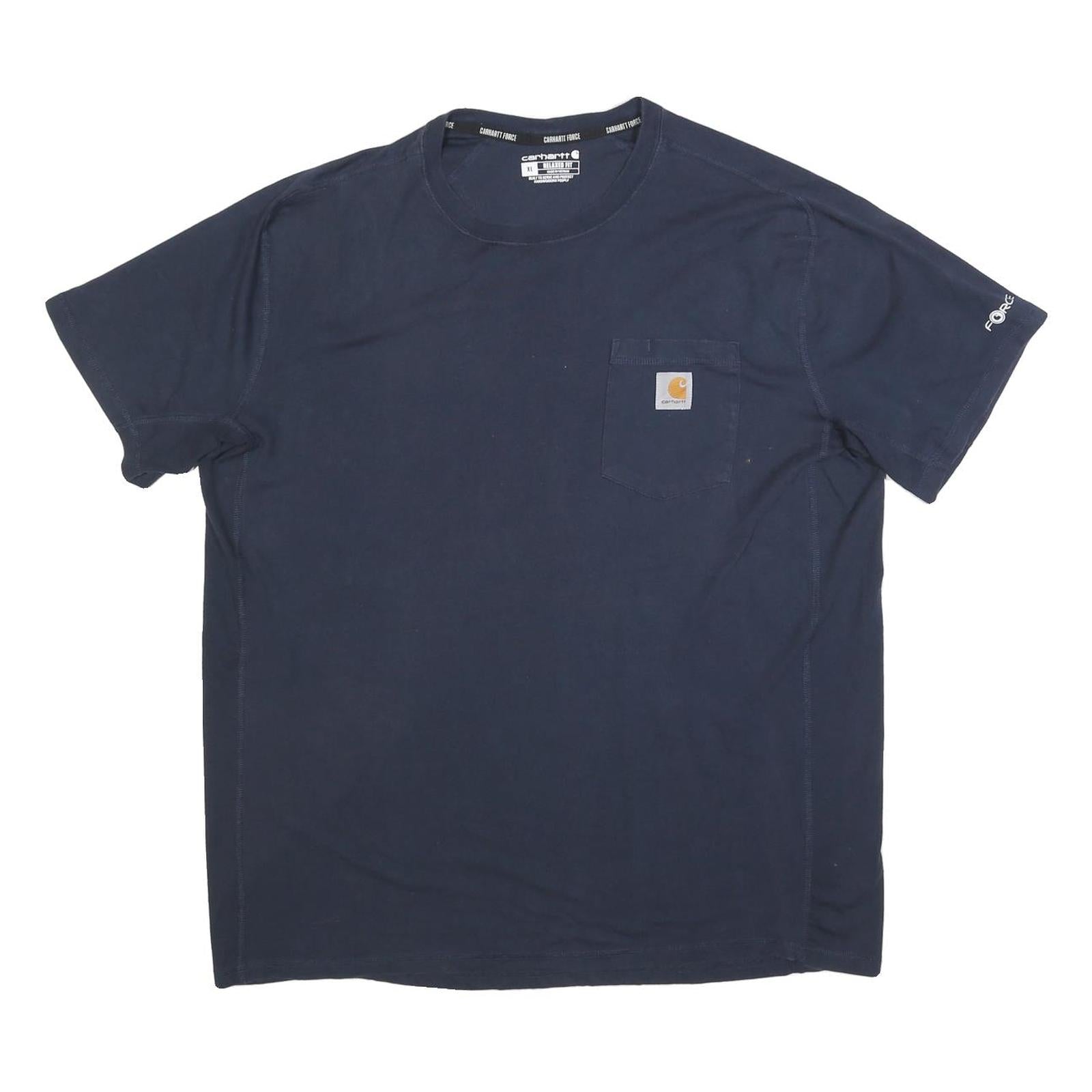 CARHARTT Mens Navy Blue Graphic T-Shirt XL Short Sleeve Crew Neck Workwear Refurbished - N/A refurbished available on Cerqular