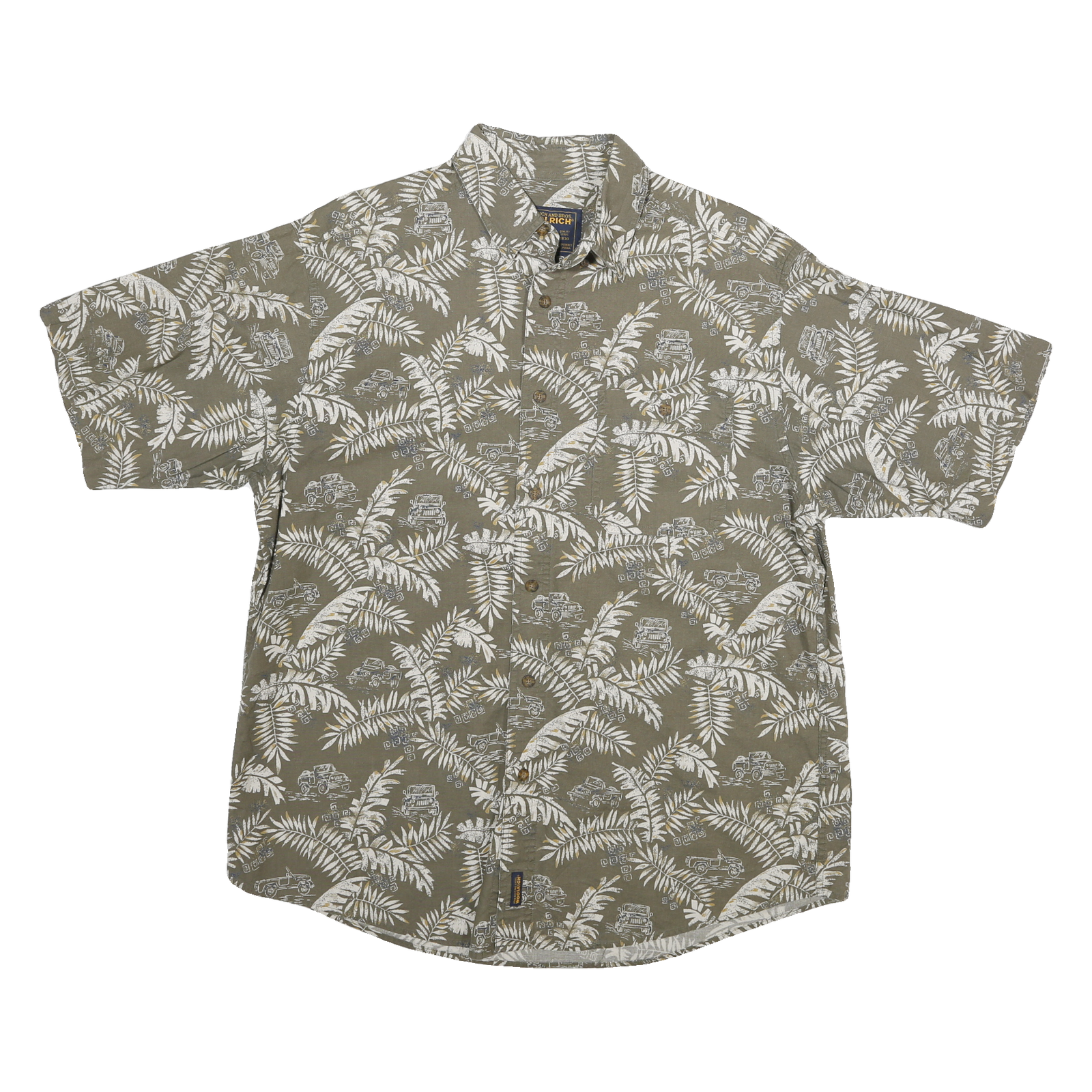 Buy WOOLRICH Mens Green & Cream Tropical Print Shirt L Cotton Blend Summer Casual Refurbished - $55.89 WOOLRICH Mens Green & Cream Tropical Print Shirt L Cotton Blend Summer Casual Refurbished - N/A refurbished available on Cerqular