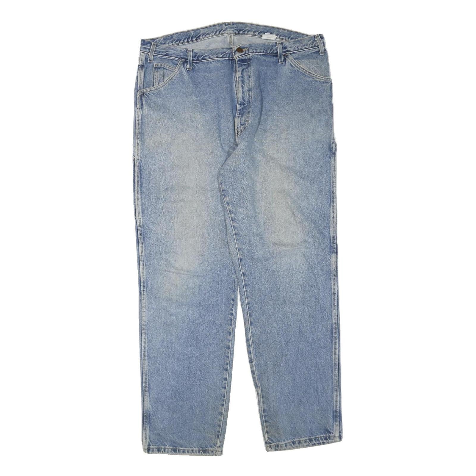 DICKIES Mens Jeans Blue Regular Straight Denim Medium W40 L33 Workwear Zip Refurbished - N/A refurbished available on Cerqular