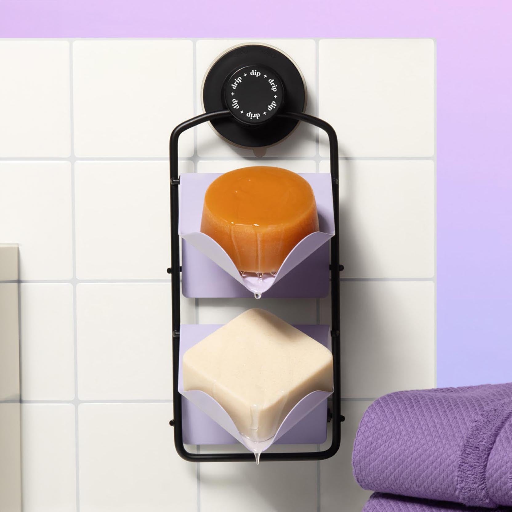 Shower Rack with Purple and Purple Stands Refurbished - Dip Sustainable Hair Care refurbished available on Cerqular