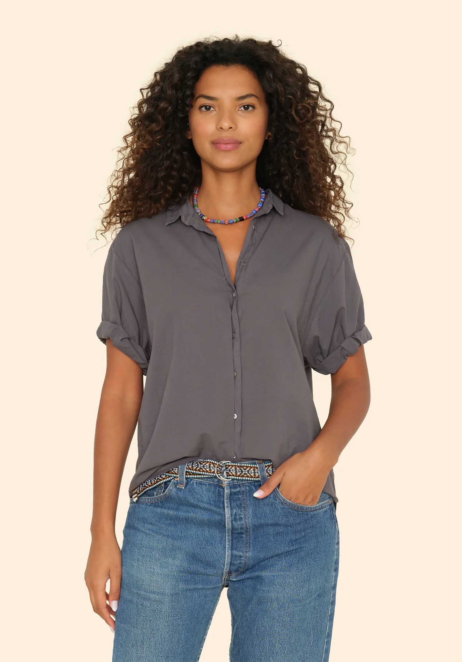 Shirt Channing Shirt Ash | Color: ASH | Size: S Refurbished - Rue Madame is a known brand, and the standardized name is " refurbished available on Cerqular