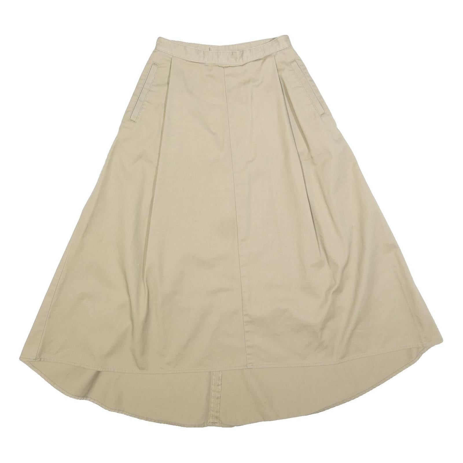 DICKIES Womens Beige Cotton Blend A-Line Midi Skirt XS Practical Comfortable Refurbished - N/A refurbished available on Cerqular