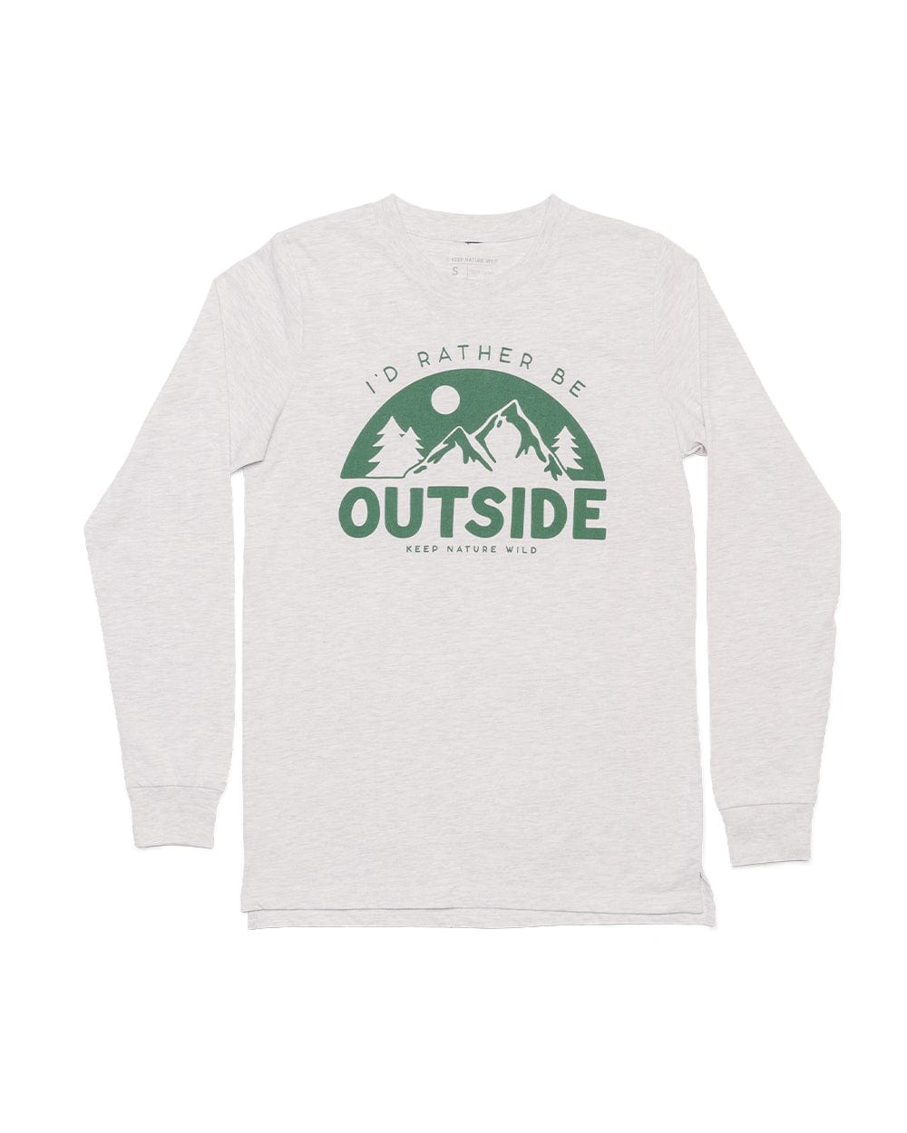 Be Outside Unisex Long Sleeve | Ash | Size: XL Refurbished - Keep Nature Wild refurbished available on Cerqular