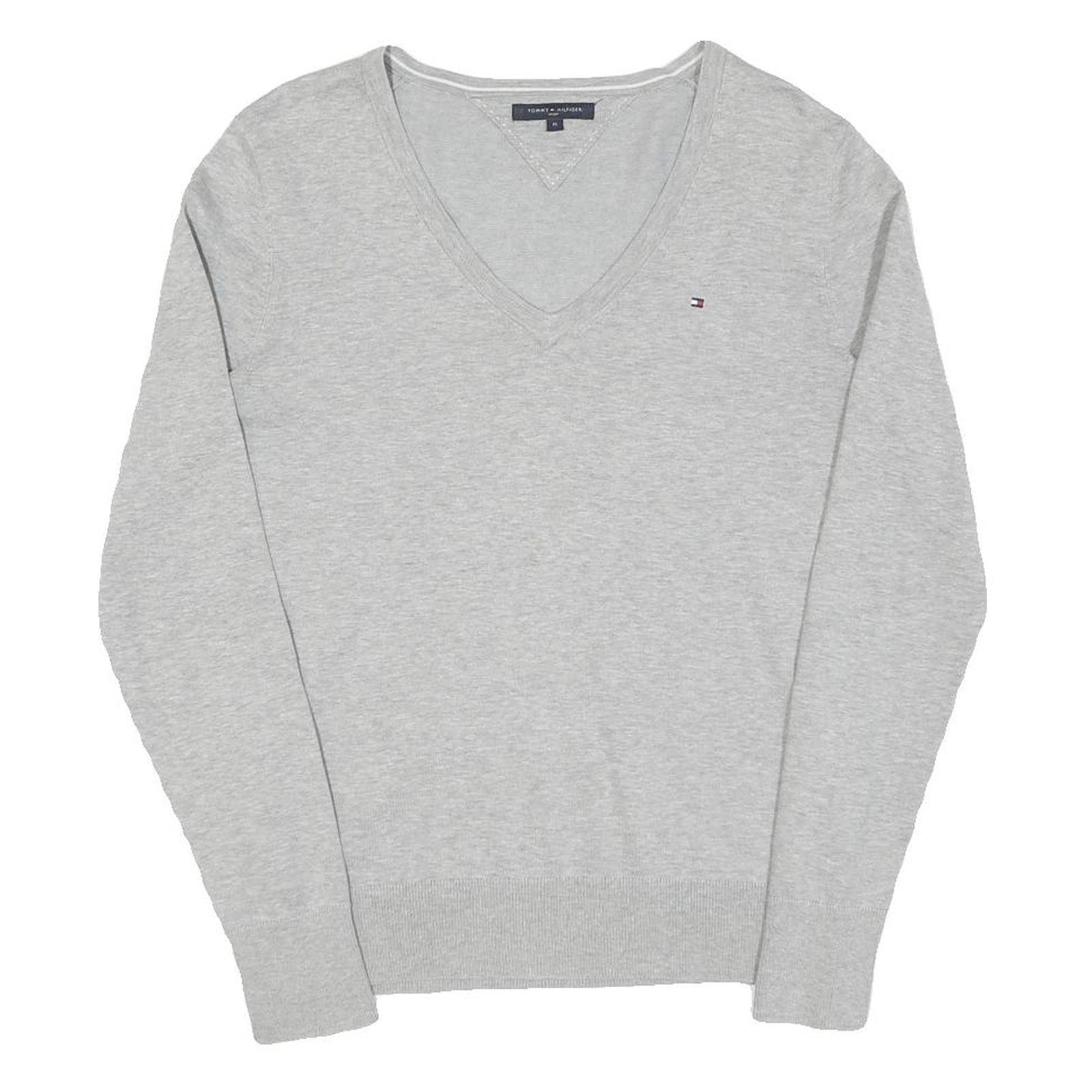 Buy TOMMY HILFIGER Womens Grey Plain Jumper V-Neck Basic Knit M Classic Cotton Blend Refurbished - $32.49 TOMMY HILFIGER Womens Grey Plain Jumper V-Neck Basic Knit M Classic Cotton Blend Refurbished - N/A refurbished available on Cerqular
