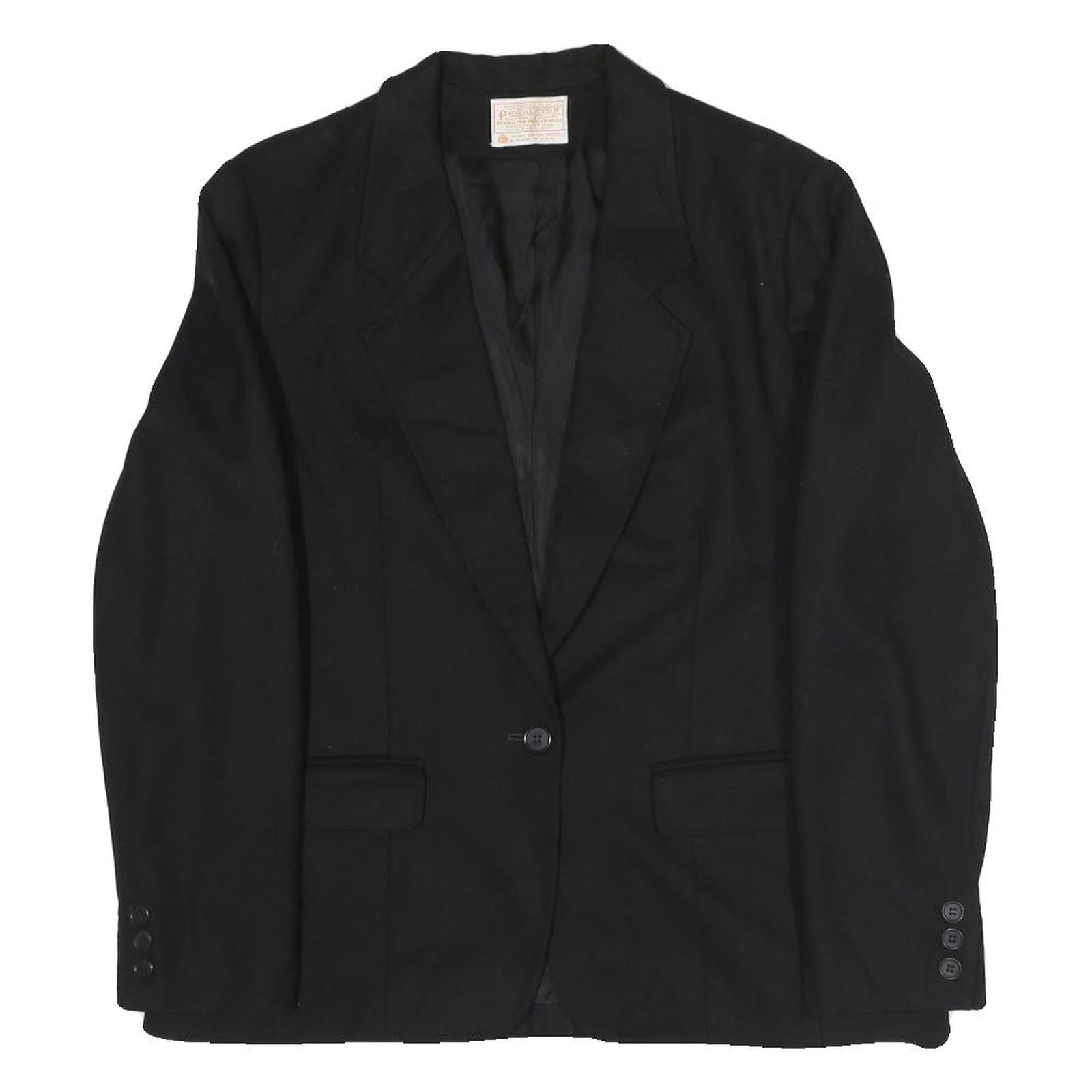 PENDLETON Womens Black Classic Jacket M Polyester Blend Button Closure Tailored Refurbished - N/A refurbished available on Cerqular