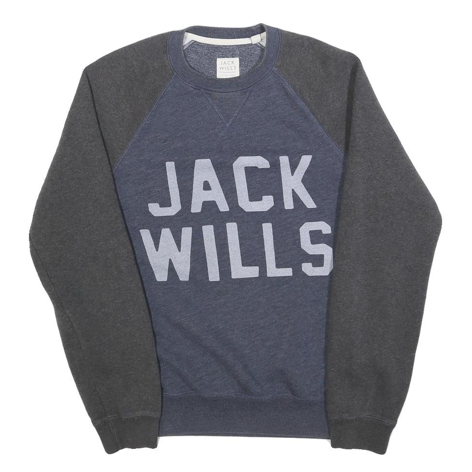 Buy JACK WILLS Mens Blue & Grey Crew Neck XS Cotton Blend Sweatshirt Pullover Refurbished - $31.19 JACK WILLS Mens Blue & Grey Crew Neck XS Cotton Blend Sweatshirt Pullover Refurbished - N/A refurbished available on Cerqular