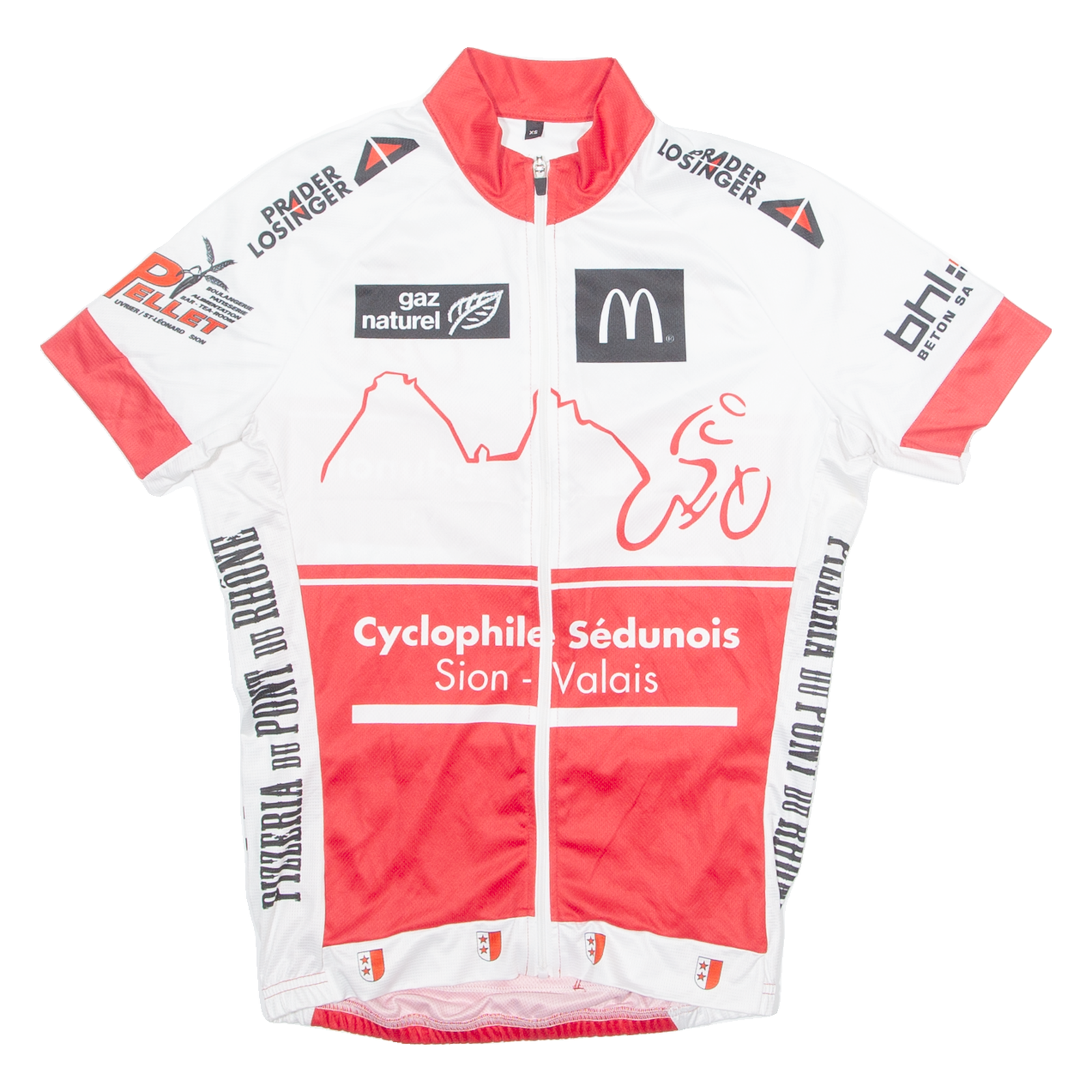 GS BIKE Cycling Mens Jersey White 1/4 Zip XS Refurbished - N/A refurbished available on Cerqular