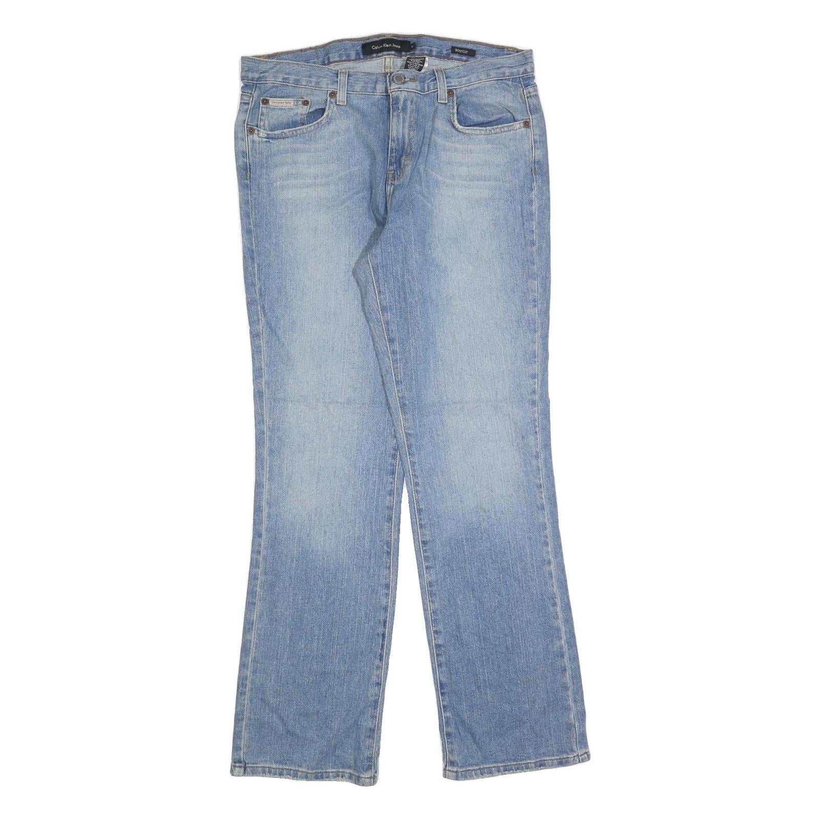 CALVIN KLEIN JEANS Womens Regular Fit Light Blue Denim Jeans W34 L32 Classic Refurbished - N/A refurbished available on Cerqular