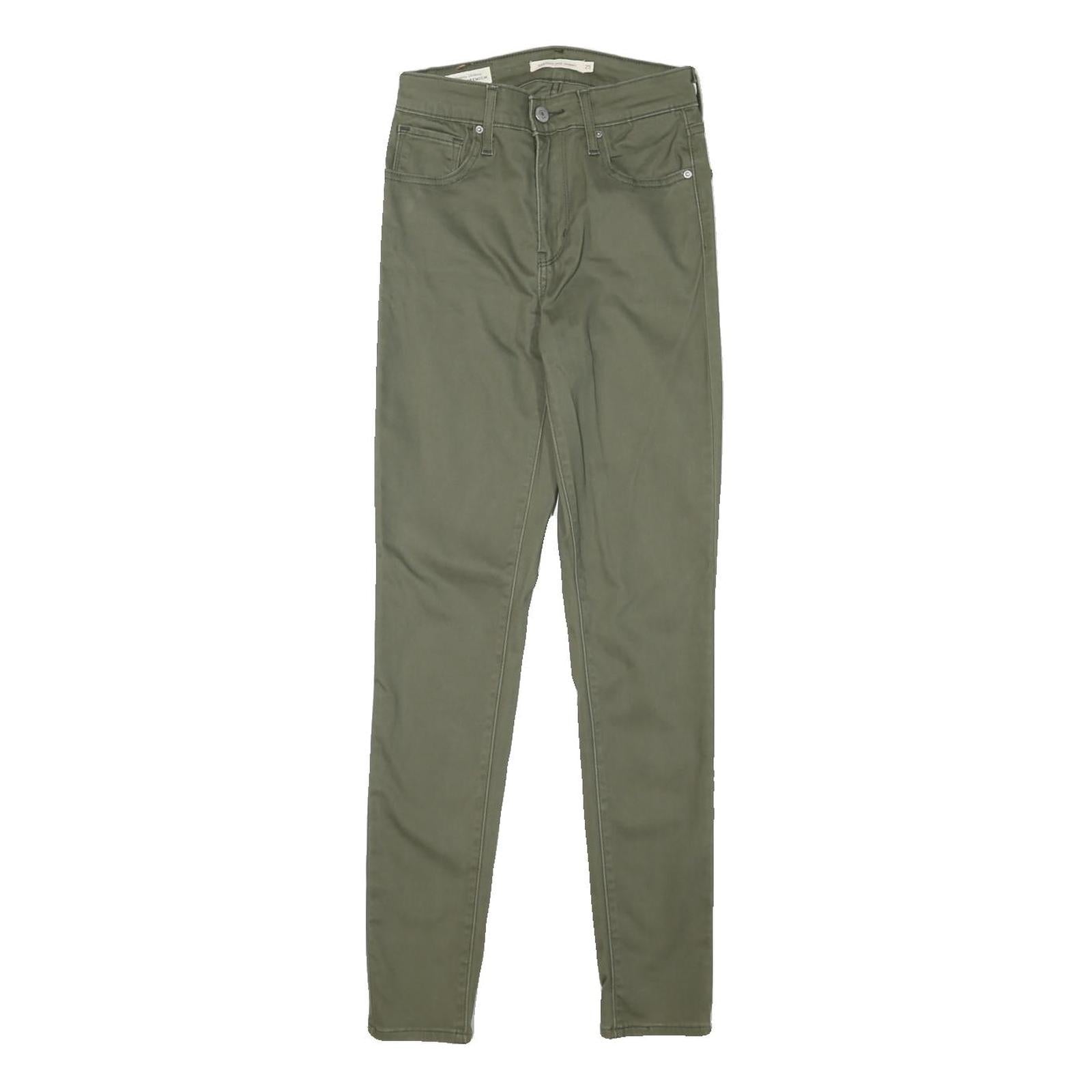 LEVI'S Womens Cotton Blend Green Slim Skinny Trousers W25 L28 Casual Everyday Refurbished - N/A refurbished available on Cerqular