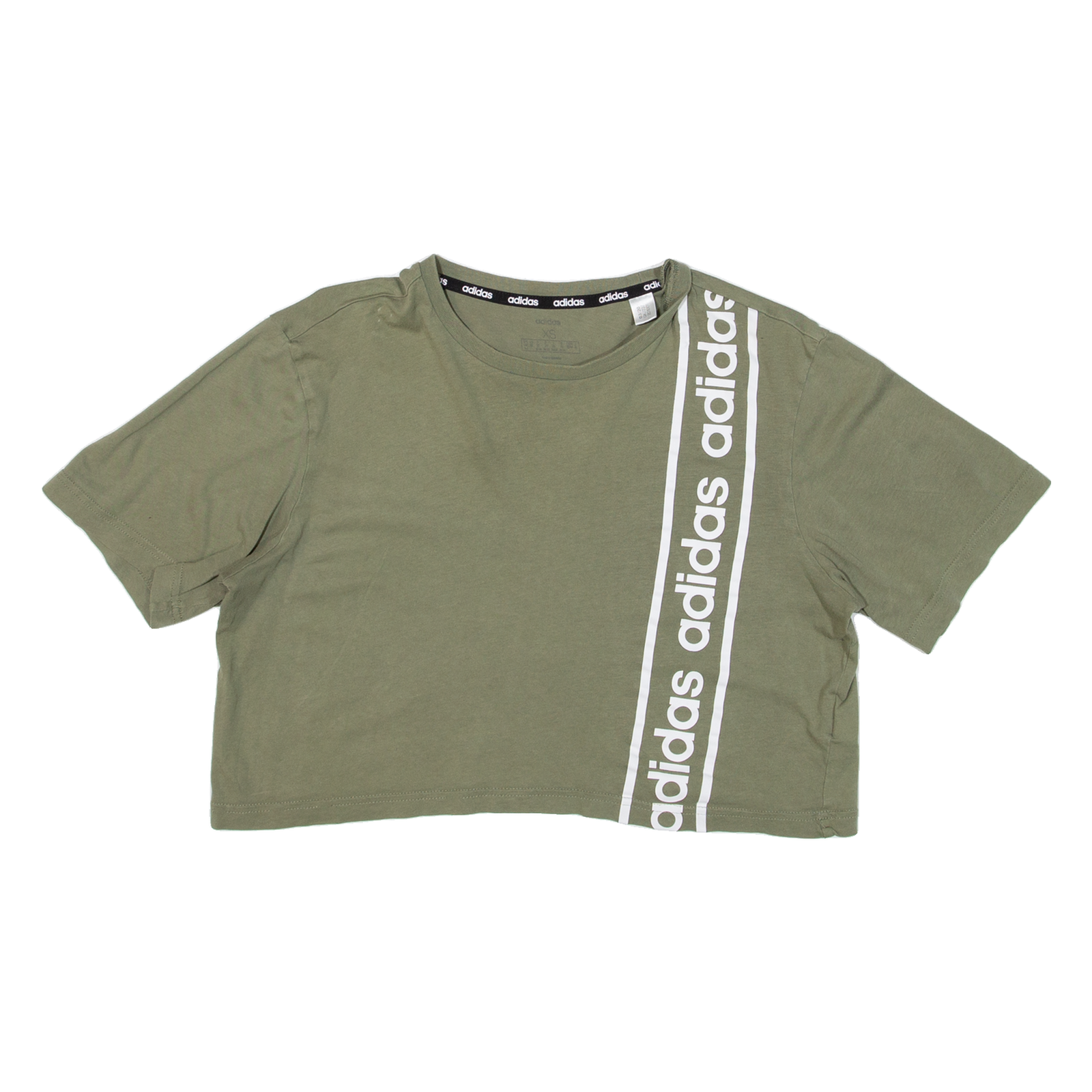ADIDAS Cropped Womens T-Shirt Green XS Refurbished - N/A refurbished available on Cerqular
