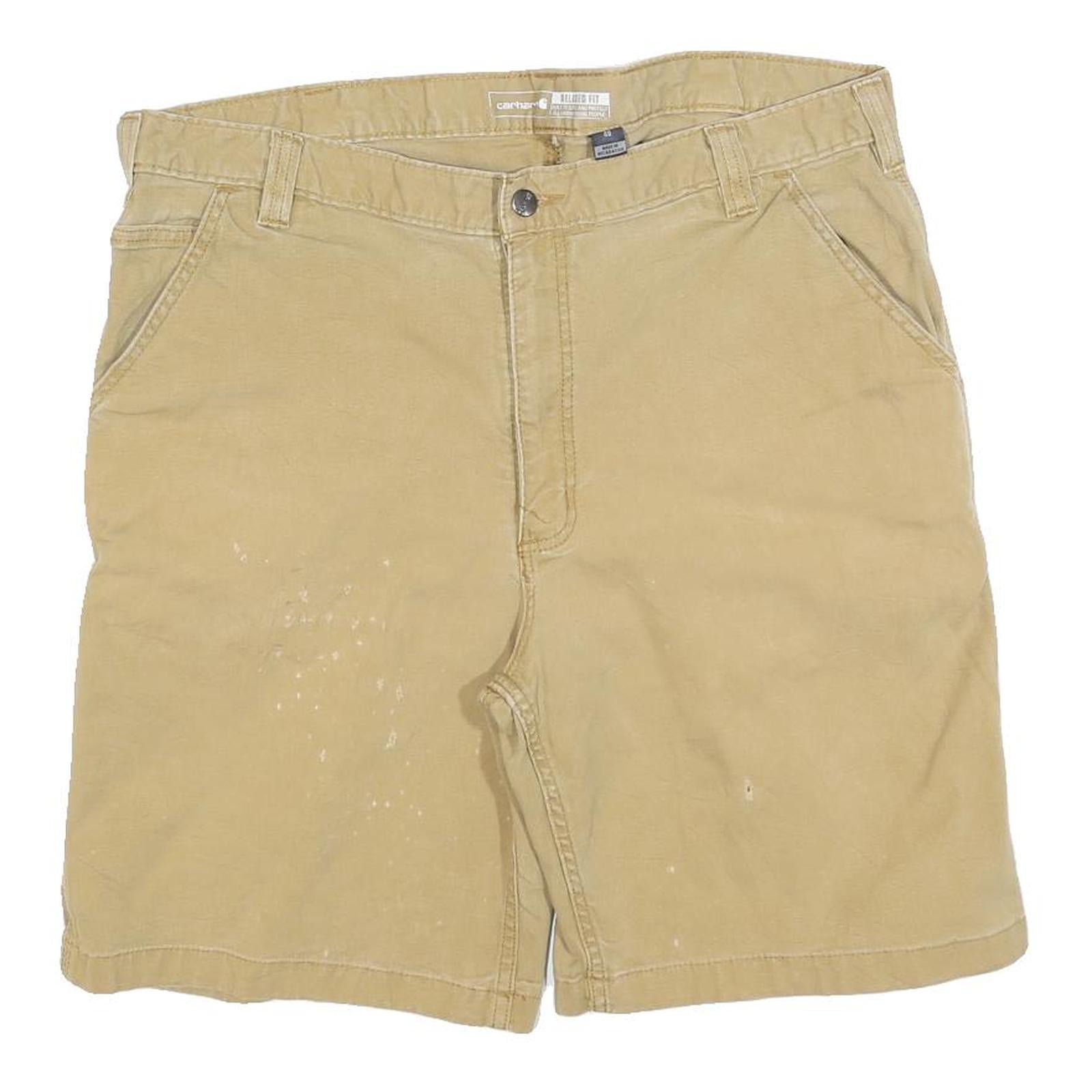 CARHARTT Mens Shorts Beige Casual Plain L W36 Workwear Durable Fit Refurbished - N/A refurbished available on Cerqular