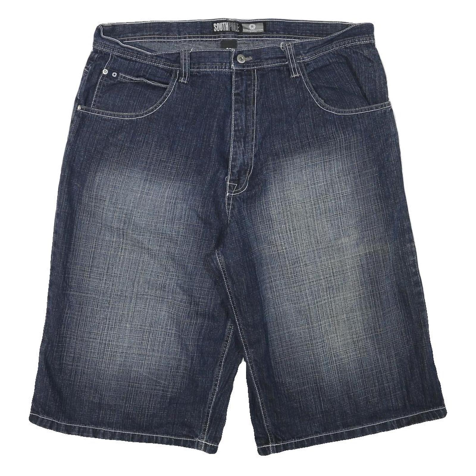 SOUTHPOLE Mens Shorts Blue Denim Casual XL W38 Graphic Pocket Detail Refurbished - N/A refurbished available on Cerqular