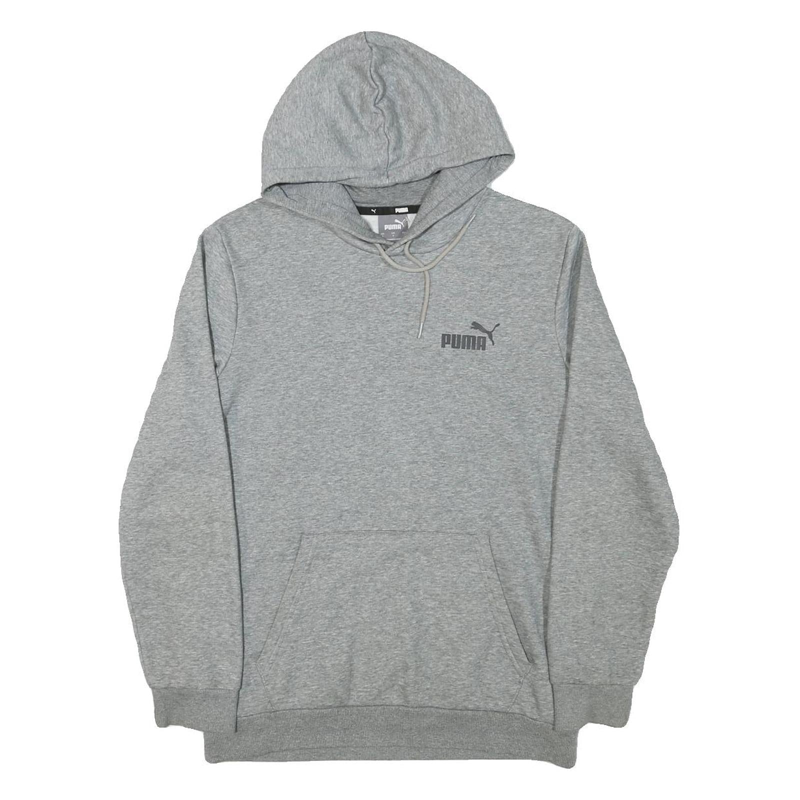 PUMA Mens Grey Hoodie S Cotton Blend Pullover Hoodie Casual Sweatshirt Refurbished - N/A refurbished available on Cerqular