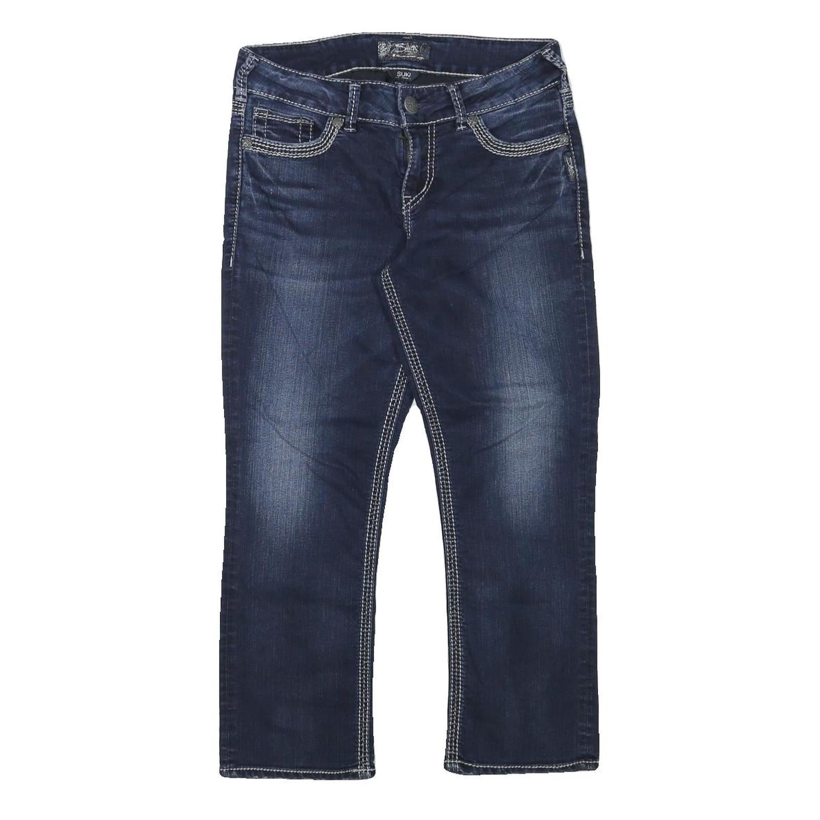 SILVER Womens Jeans Blue Regular Straight Denim Medium W29 L23 Stylish Comfort Refurbished - N/A refurbished available on Cerqular