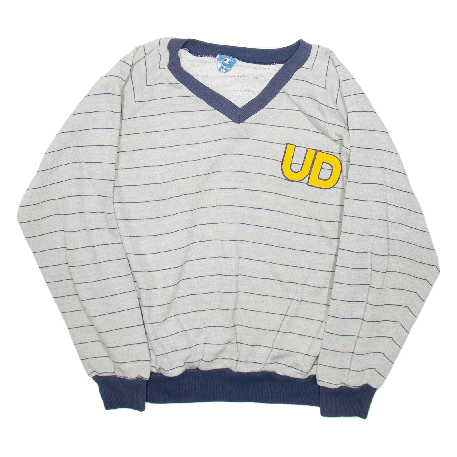 CHAMPION Mens Sweatshirt Grey V-Neck 90s USA L Refurbished - N/A refurbished available on Cerqular