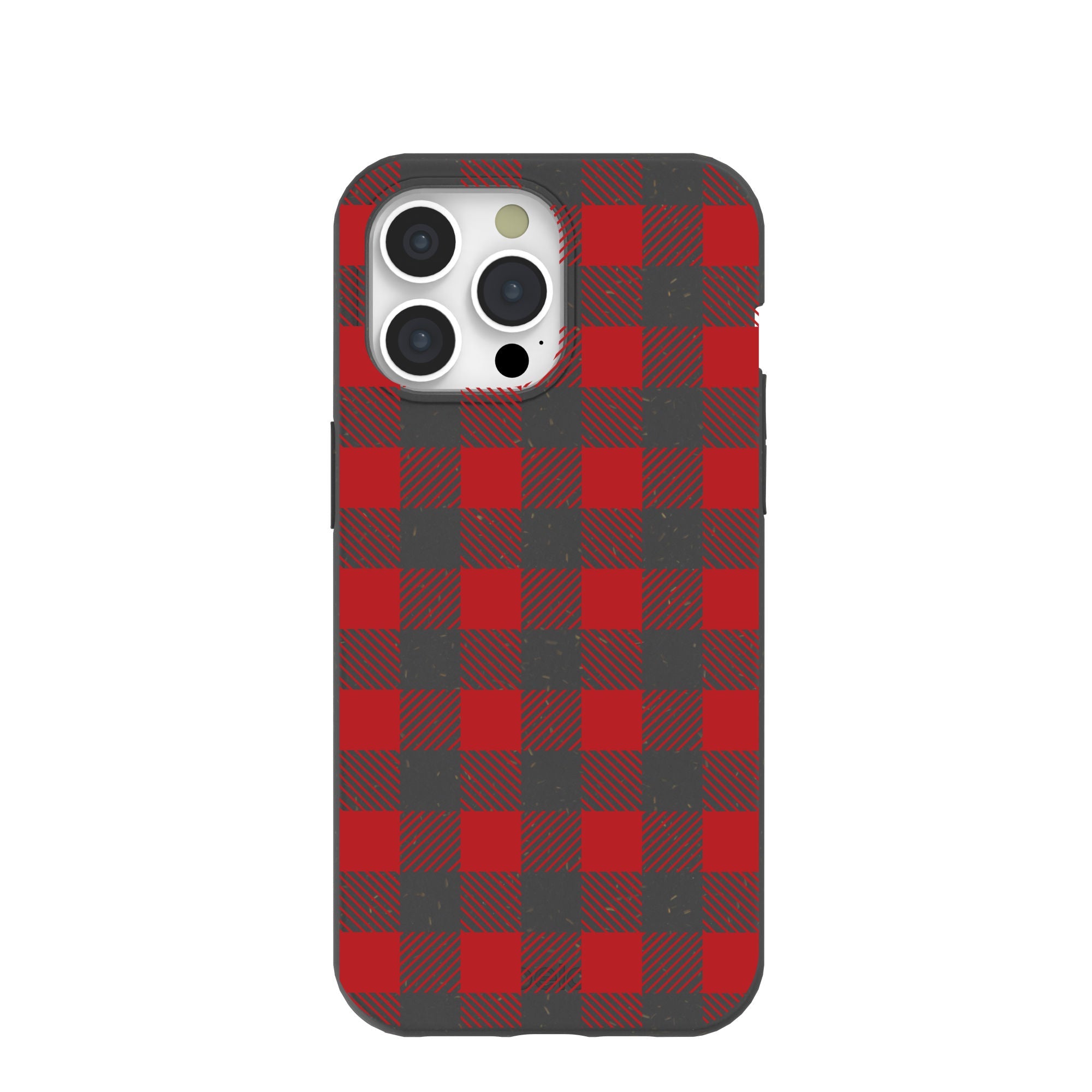 Black Flannel iPhone 15 Pro Max Case Refurbished - Pela Case refurbished available on Cerqular