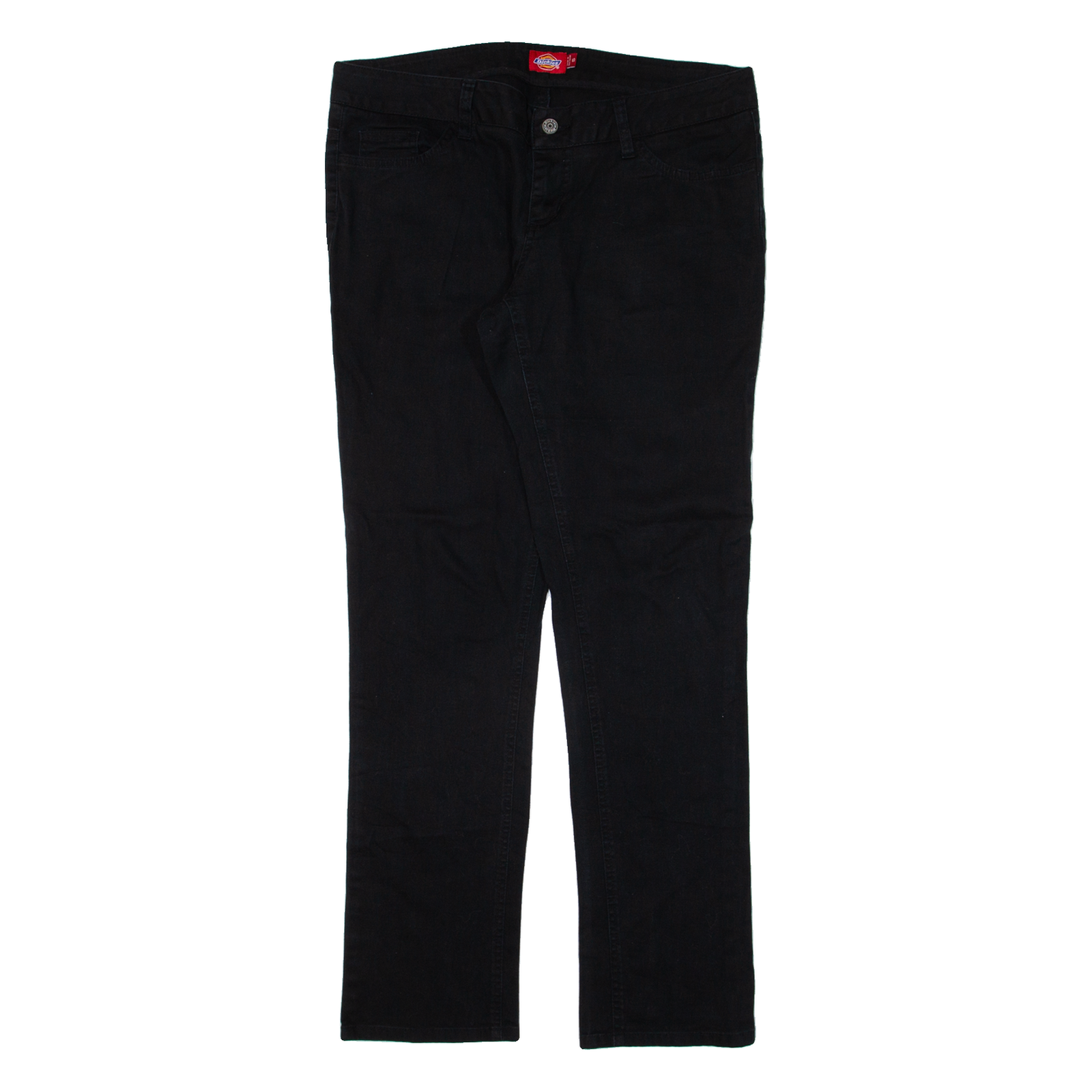 DICKIES Womens Trousers Black Slim Straight W34 L30 Refurbished - N/A refurbished available on Cerqular