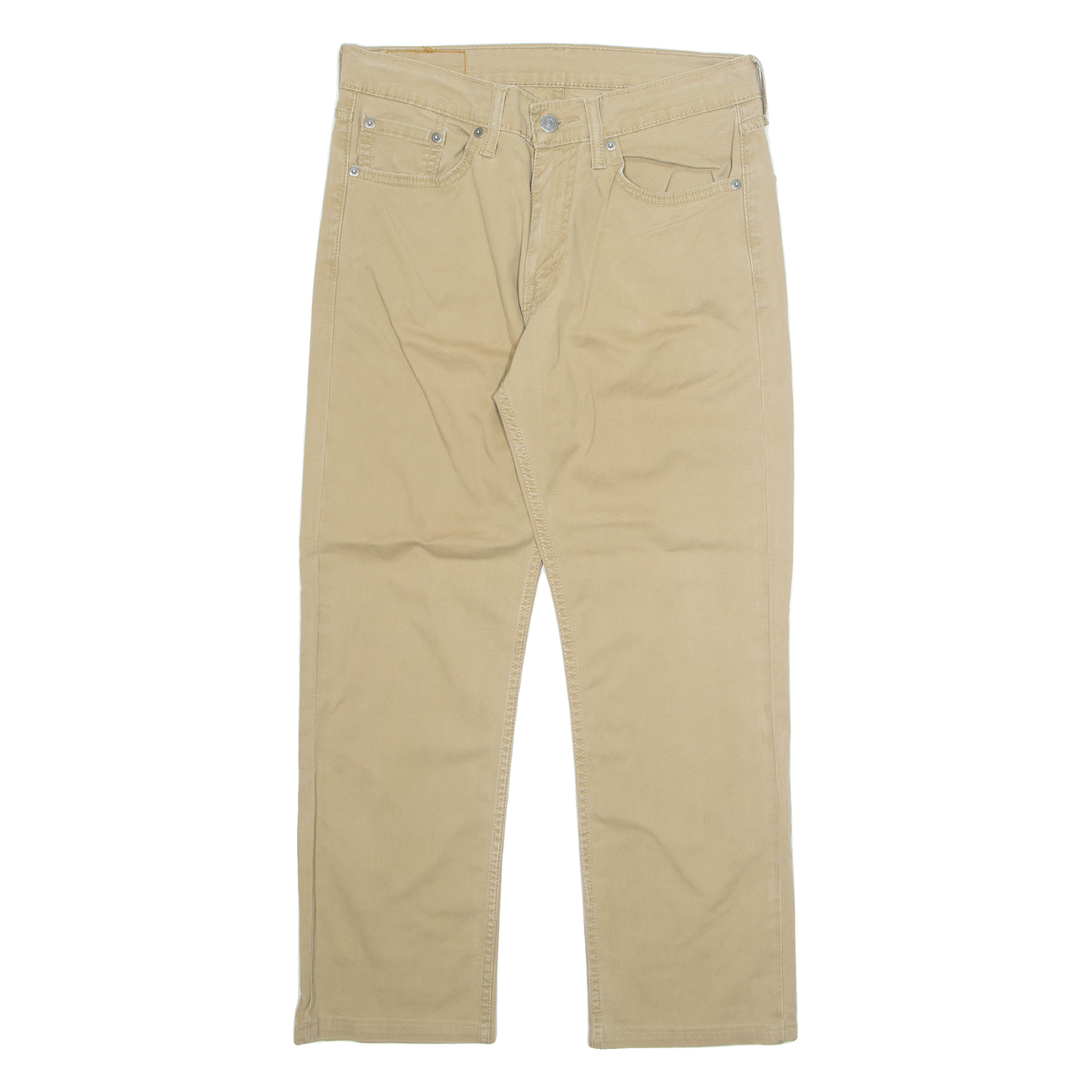 LEVI'S Mens Trousers Beige Regular Straight W30 L26 Refurbished - N/A refurbished available on Cerqular