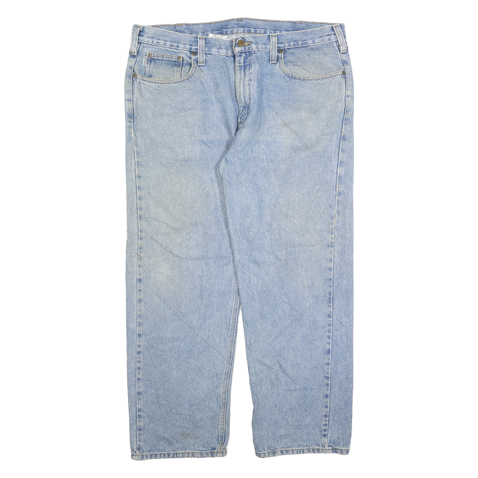 CARHARTT Mens Jeans Blue Relaxed Straight Denim Light W40 L30 Classic Workwear Refurbished - N/A refurbished available on Cerqular
