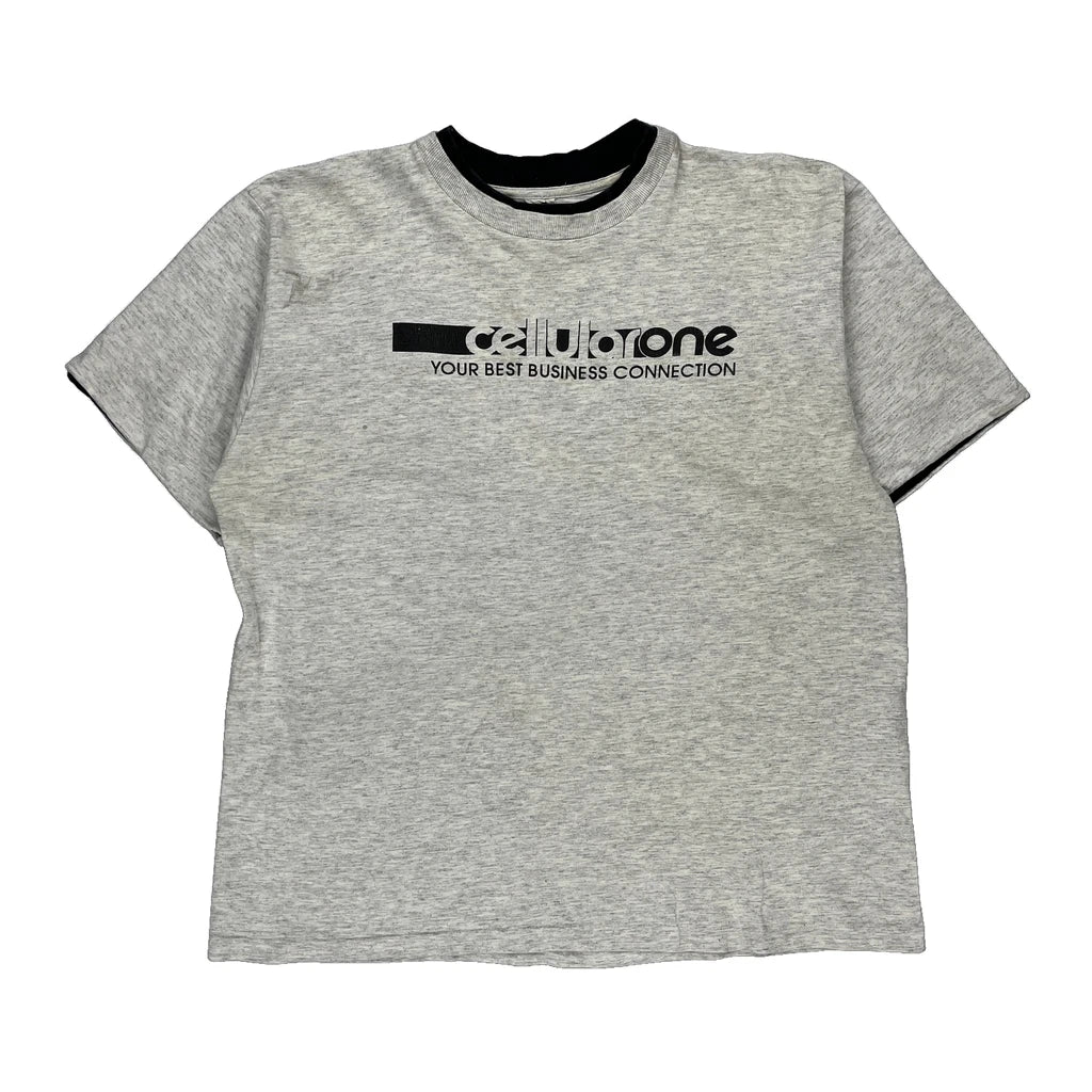 Bluegrass Single Stitch T-Shirt - XL Grey Cotton Refurbished - Thrifted (note: this is a term often used to describe second- refurbished available on Cerqular