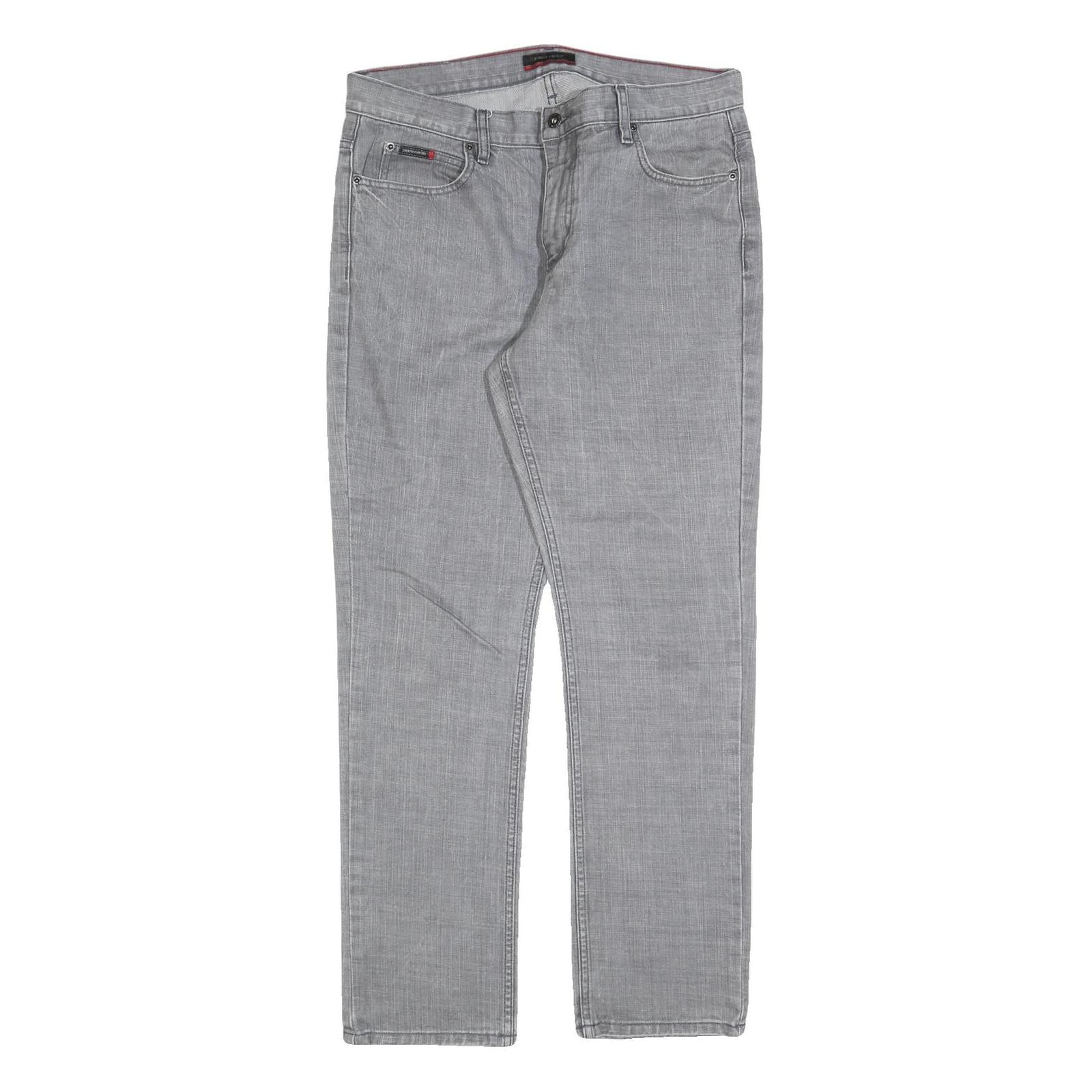 PIERRE CARDIN Mens Jeans Grey Regular Straight Denim Medium W36 L32 Casual Refurbished - N/A refurbished available on Cerqular