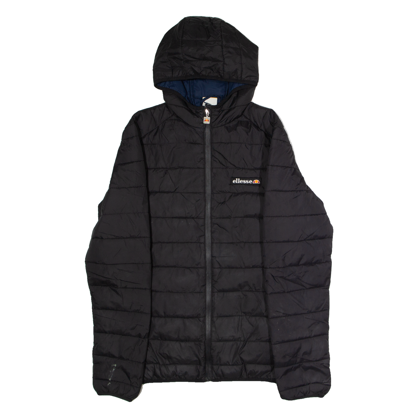 ELLESSE Mens Puffer Jacket Black Hooded S Refurbished - N/A refurbished available on Cerqular