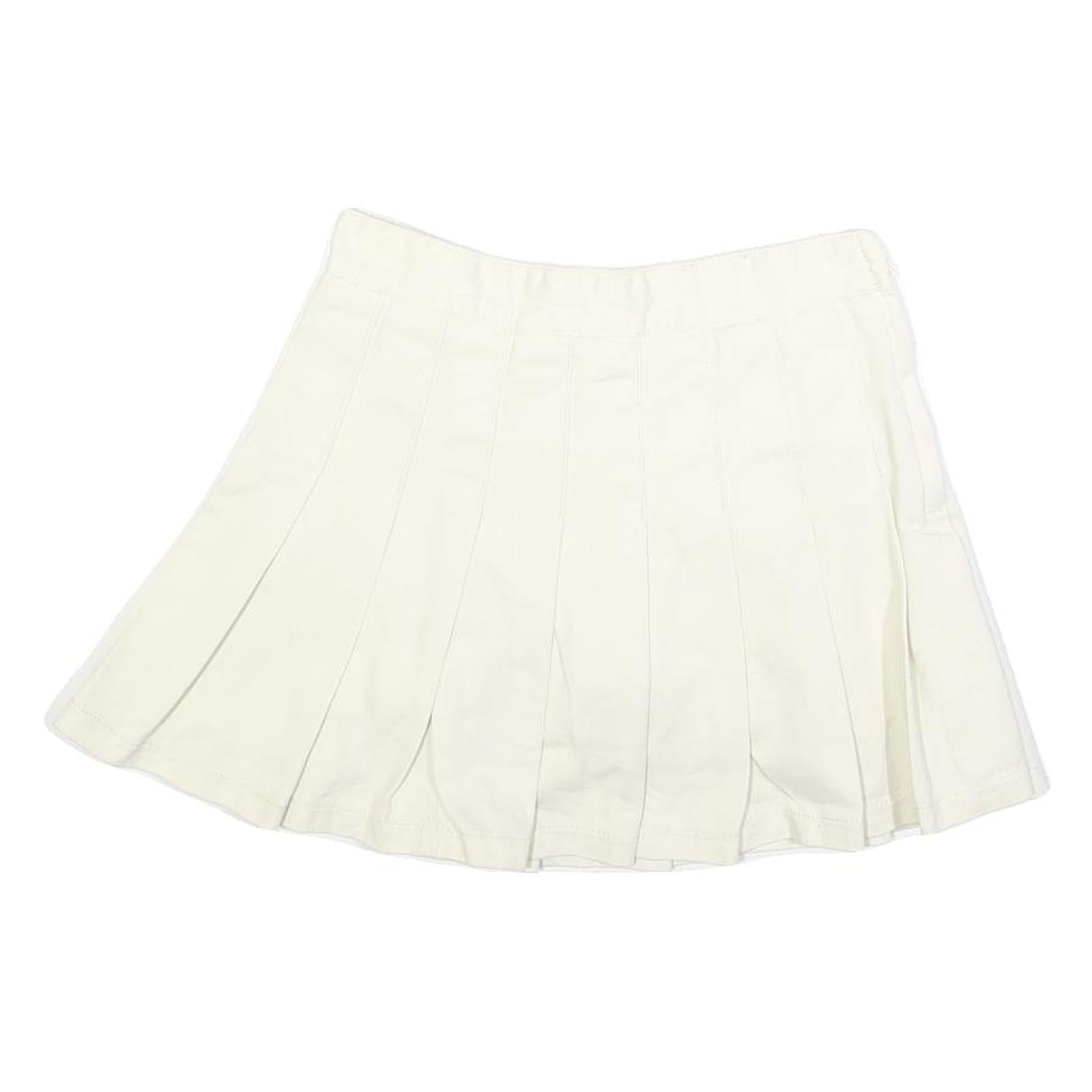 Womens White Pleated Mini Cotton Blend Skort Size S Casual Comfortable Summer Refurbished - N/A refurbished available on Cerqular