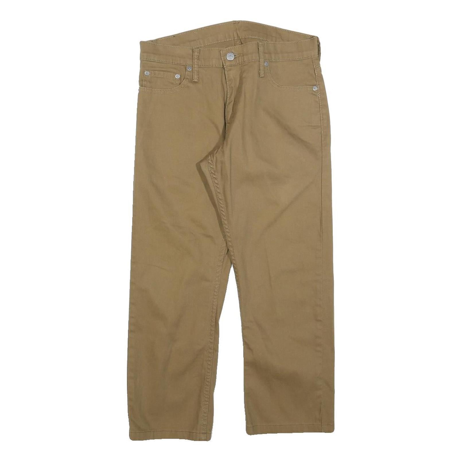 LEVI'S Mens Cotton Blend Beige Slim Straight Trousers W30 L24 Casual Zip Closure Refurbished - N/A refurbished available on Cerqular