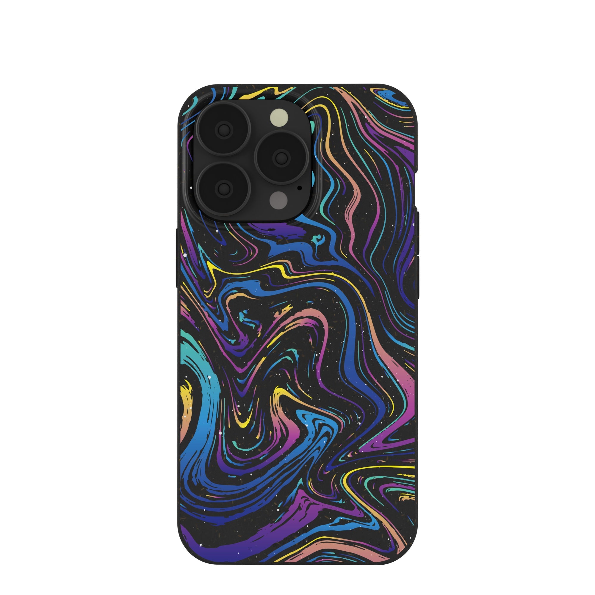 Black Galaxy Swirls iPhone 13 Pro Case Refurbished - Pela Case refurbished available on Cerqular