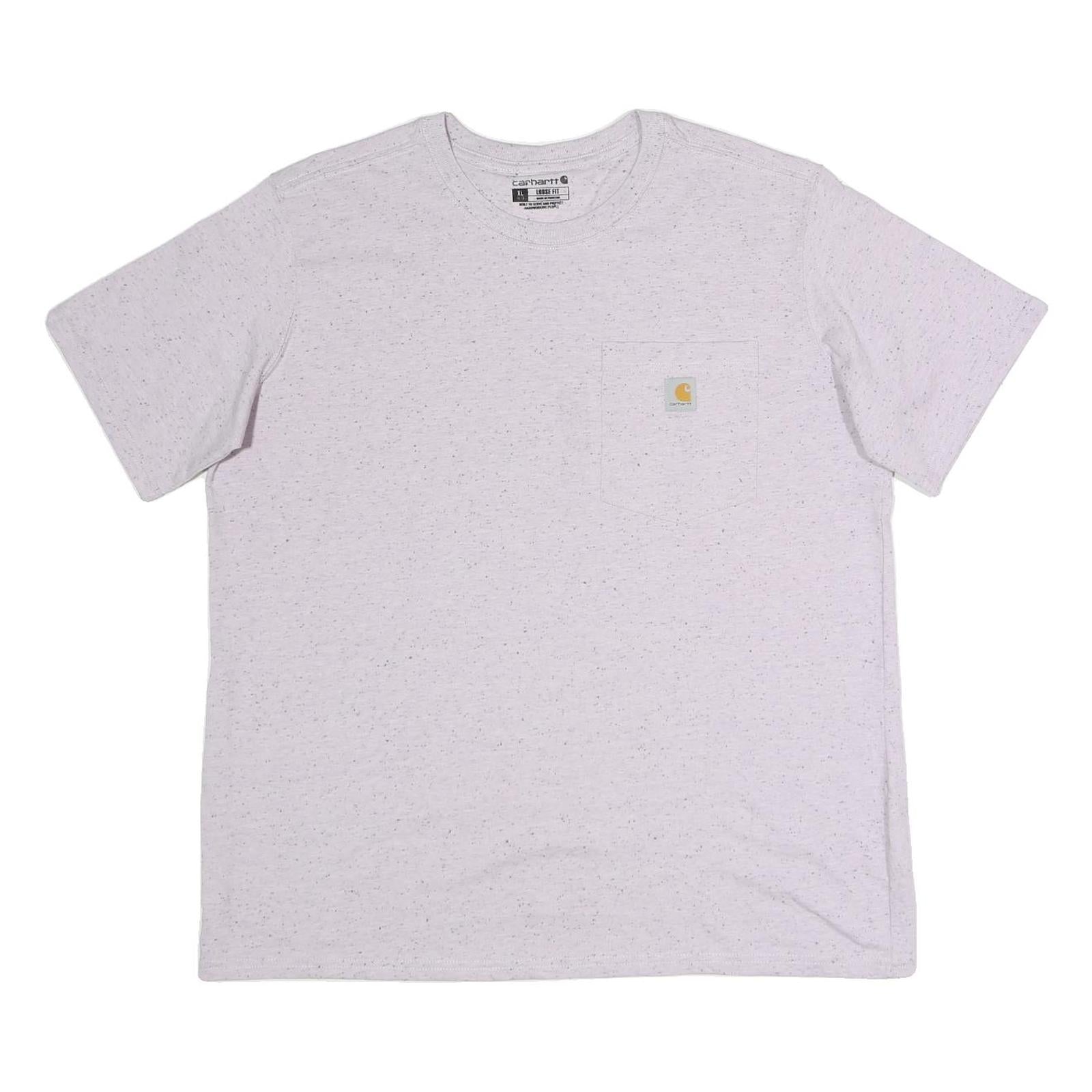 CARHARTT Womens White Speckled T-Shirt XL Short Sleeve Crew Neck Pocket Casual Refurbished - N/A refurbished available on Cerqular