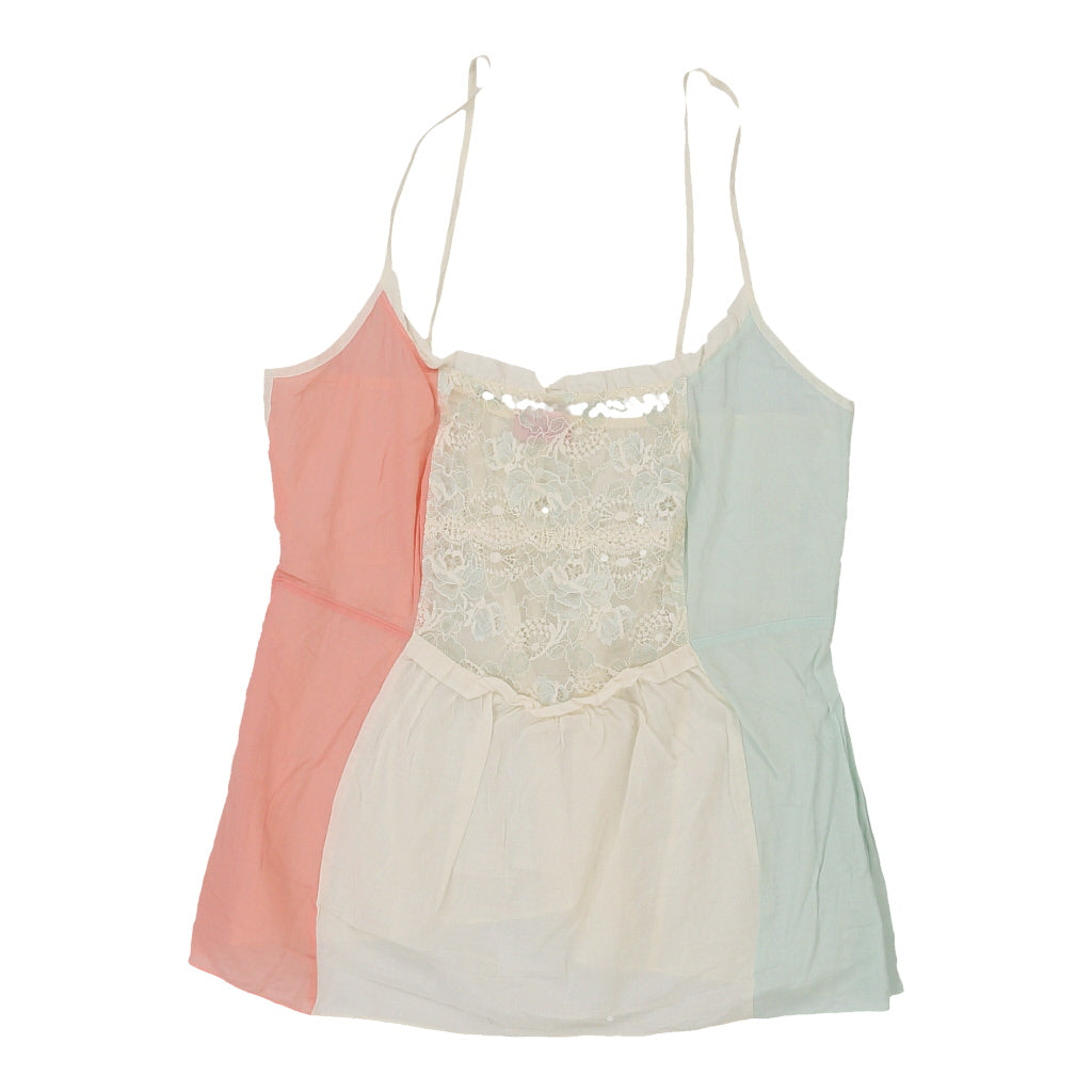 Y2K Ti Per Te Cami Top - Medium Multicoloured Cotton Blend Refurbished - Thrifted (note: this is a term often used to describe second- refurbished available on Cerqular