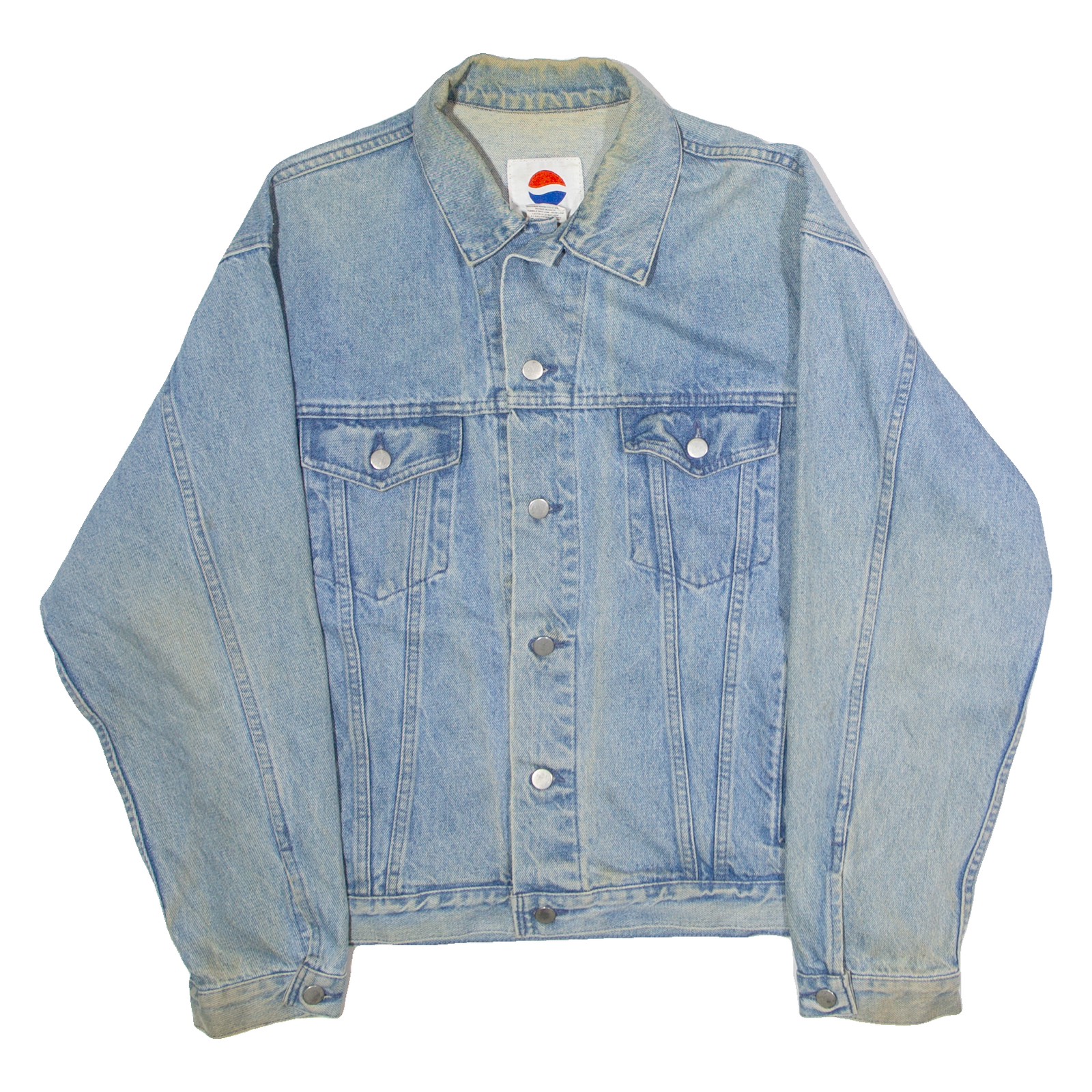 PEPSI Mens Denim Jacket Blue 90s L Refurbished - N/A refurbished available on Cerqular