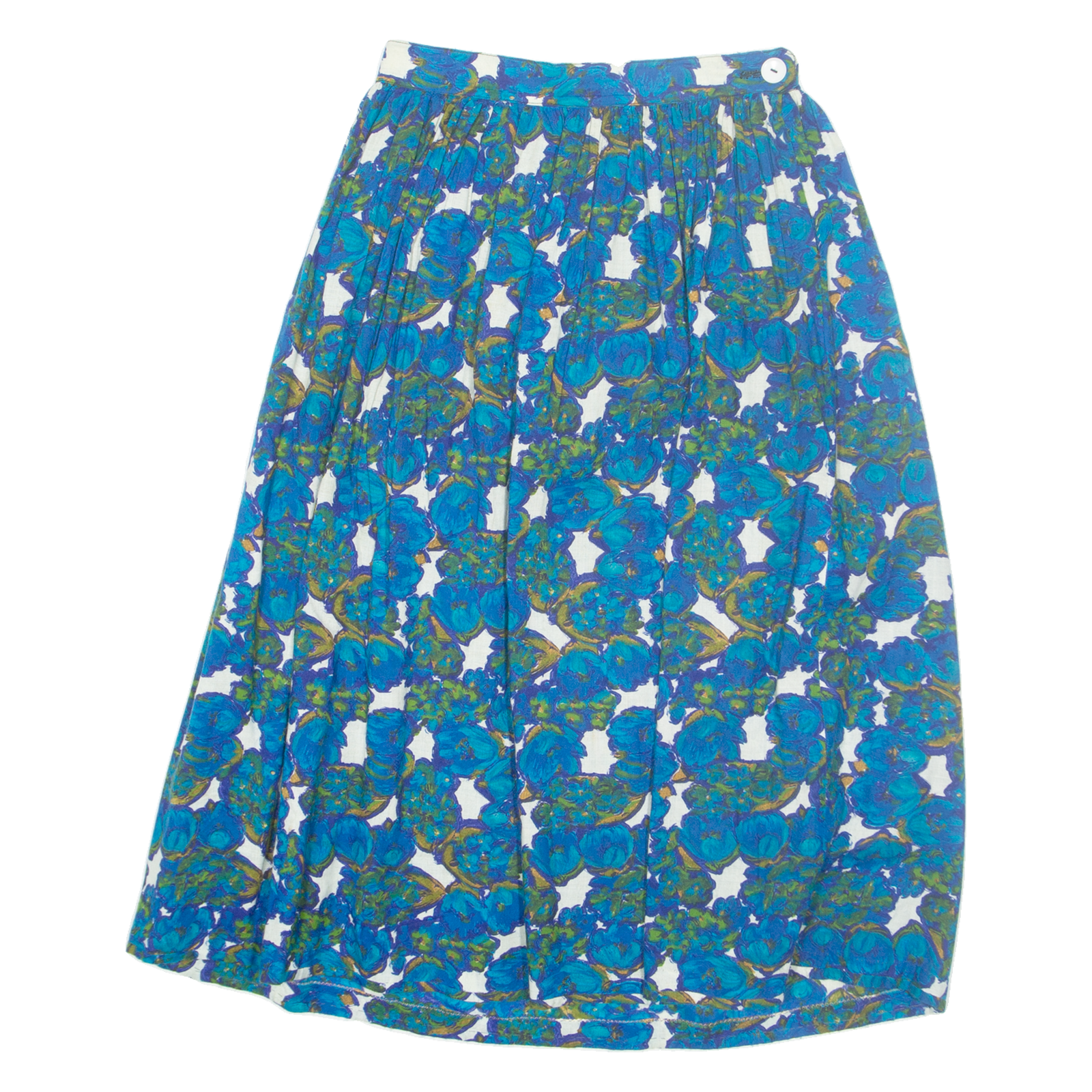 Womens A-Line Skirt Blue Midi Floral M Refurbished - N/A refurbished available on Cerqular