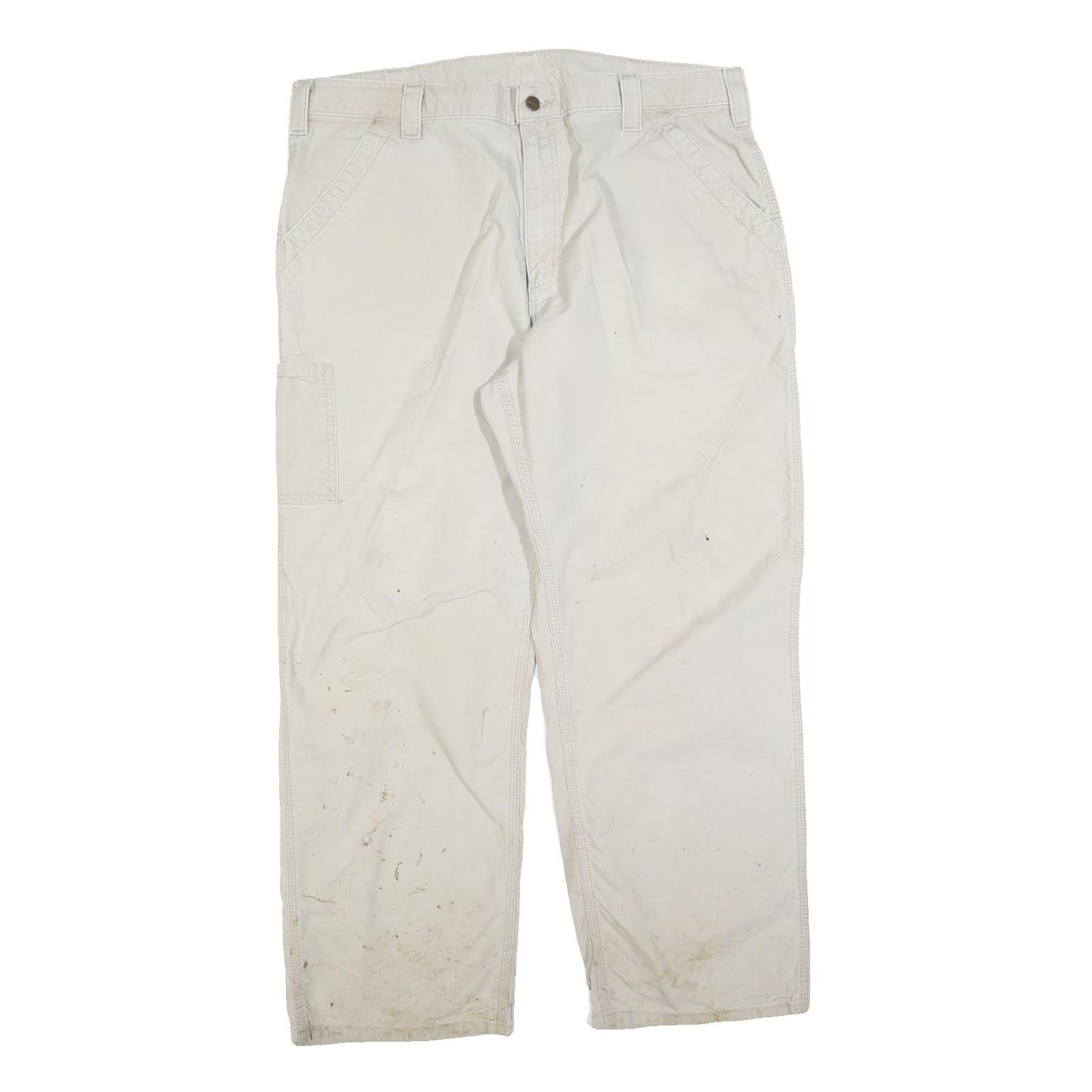 Buy CARHARTT Mens Cotton Blend White Loose Straight Trousers W40 L32 Workwear Cargo Refurbished - $40.29 CARHARTT Mens Cotton Blend White Loose Straight Trousers W40 L32 Workwear Cargo Refurbished - N/A refurbished available on Cerqular