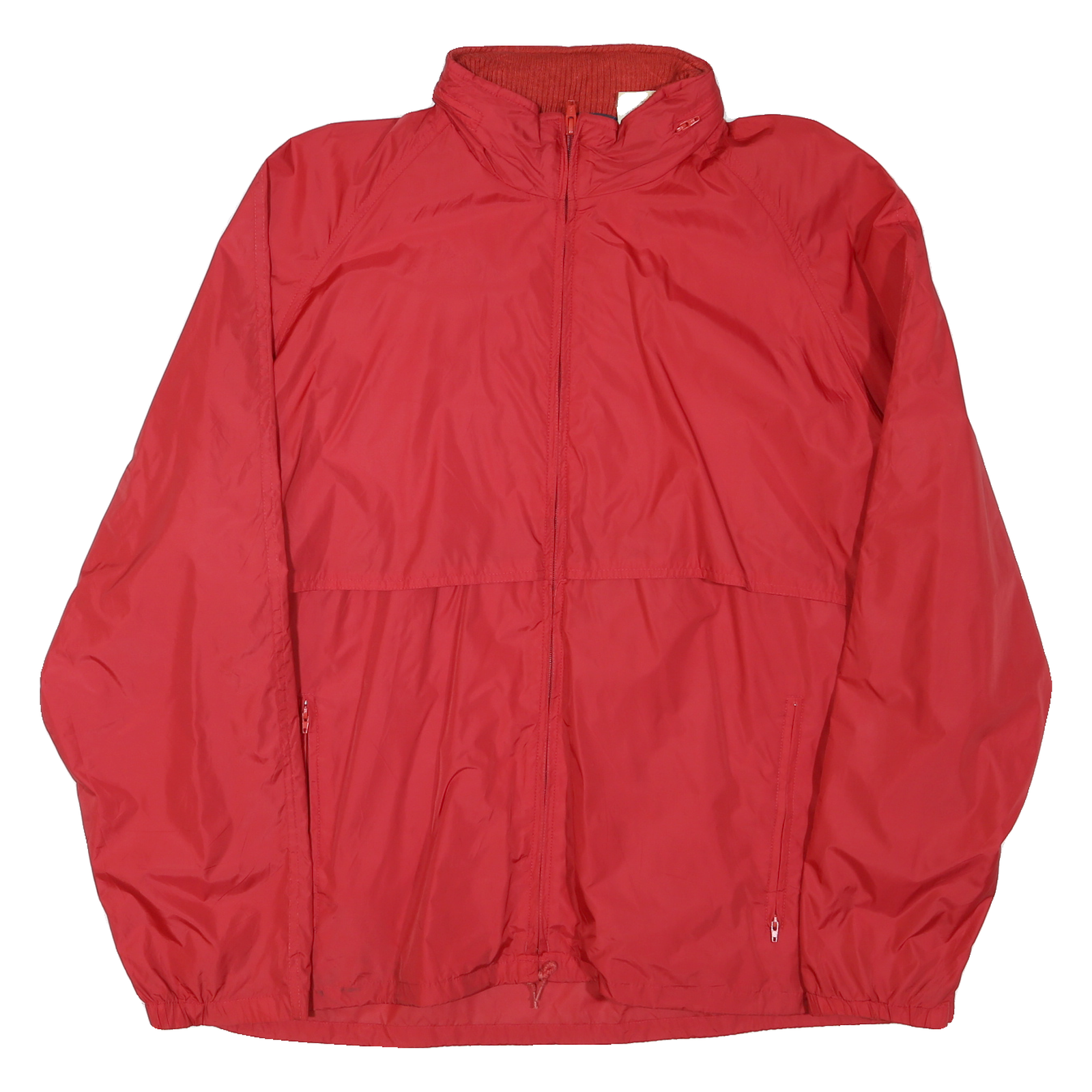 WOOLRICH Mens Red Zip Jacket L Polyester Blend Plain Lightweight Casual Refurbished - N/A refurbished available on Cerqular